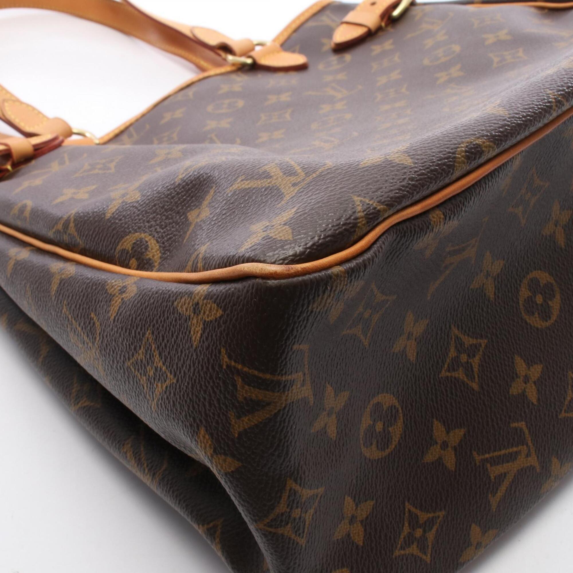 Louis Vuitton Brown Coated Canvas Pvc Monogram Leather Handbag Tote Bag (Pre-Owned)