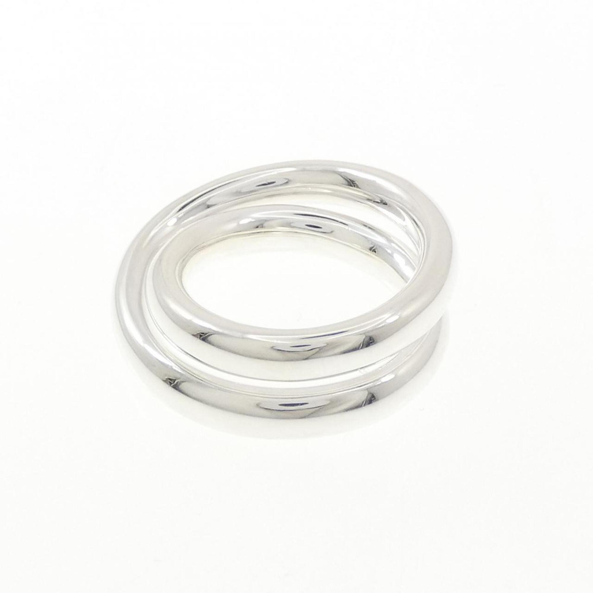 Hermes Silver 925 Band Ring (Pre-Owned)