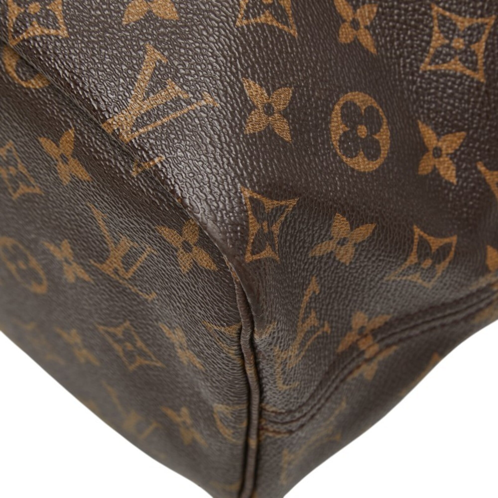 Louis Vuitton Brown Pink Pvc Leather Shoulder Bag Tote Bag (Pre-Owned)