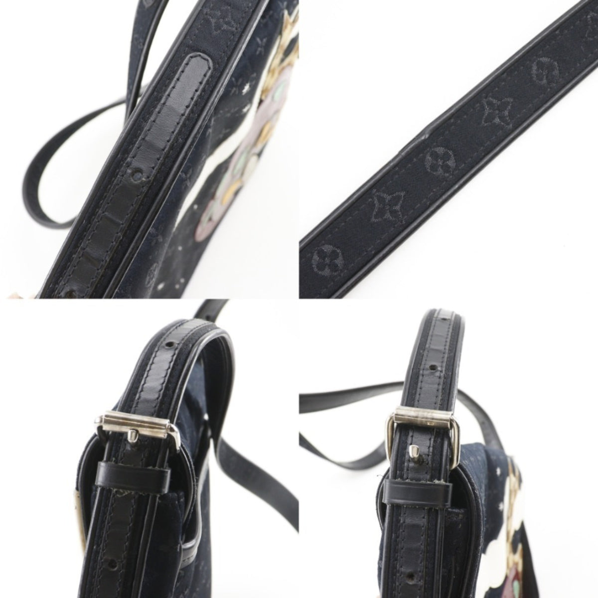 Louis Vuitton Black Monogram Satin Monogram Vernis Leather Shoulder Bag (Pre-Owned)