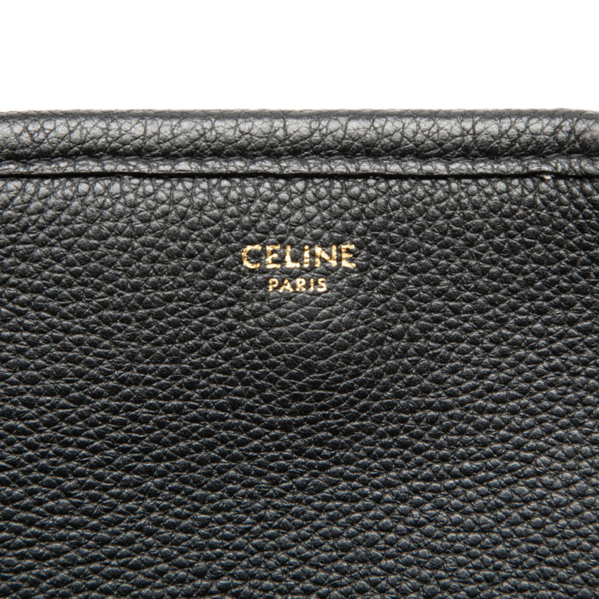 Celine Cabas Black Leather Handbag Shoulder Bag (Pre-Owned)