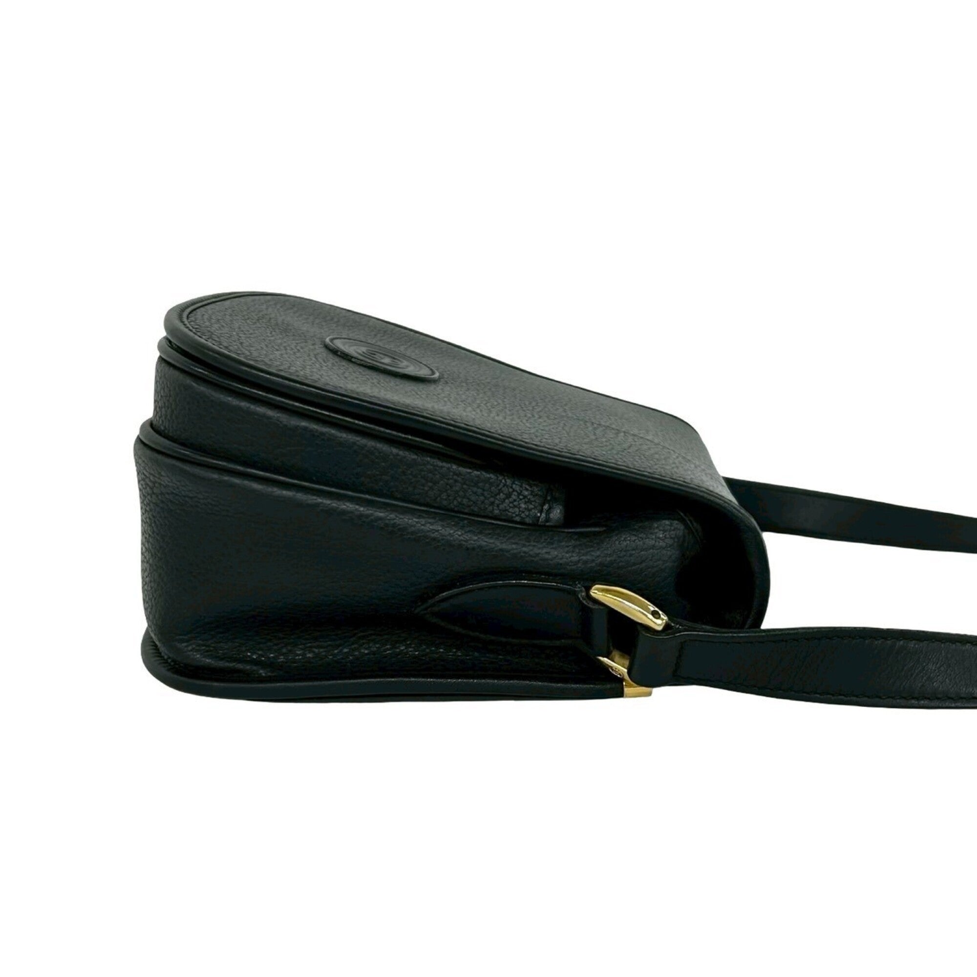 Gucci Black Leather Pochette Shoulder Bag (Pre-Owned)