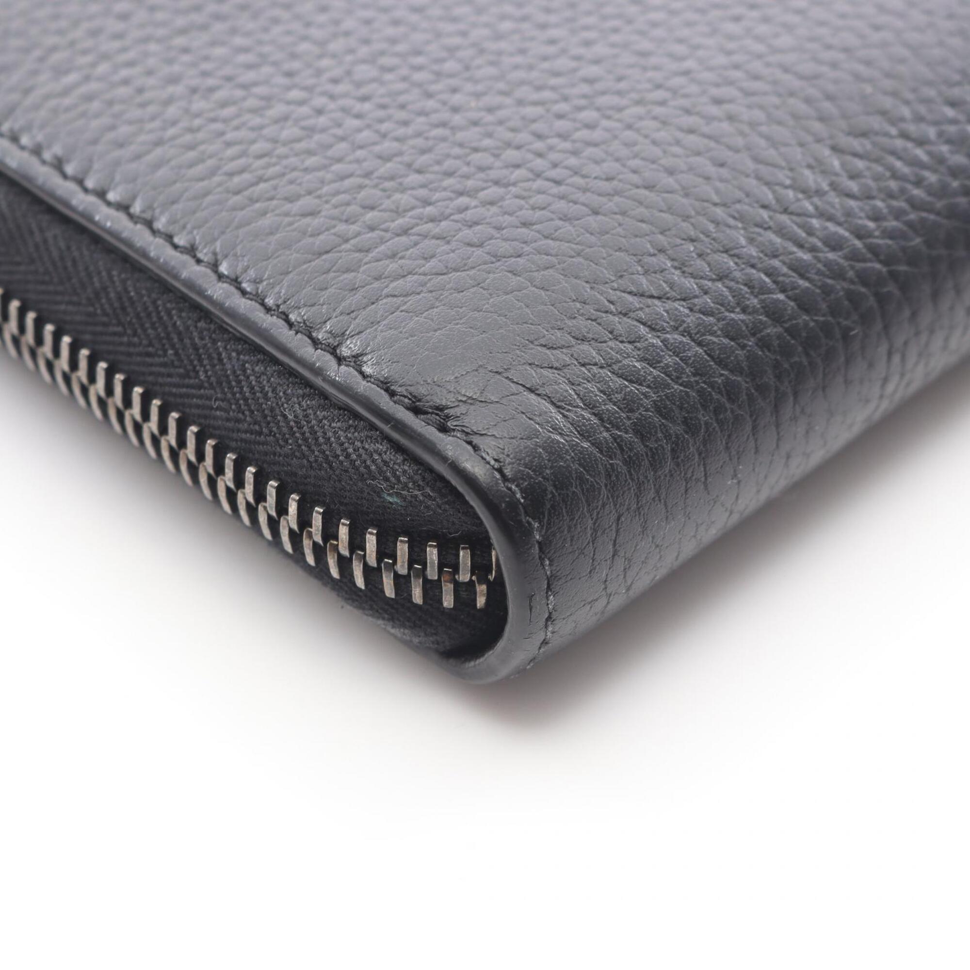 Christian Dior Black Leather Long Wallet (Bi-Fold) (Pre-Owned)