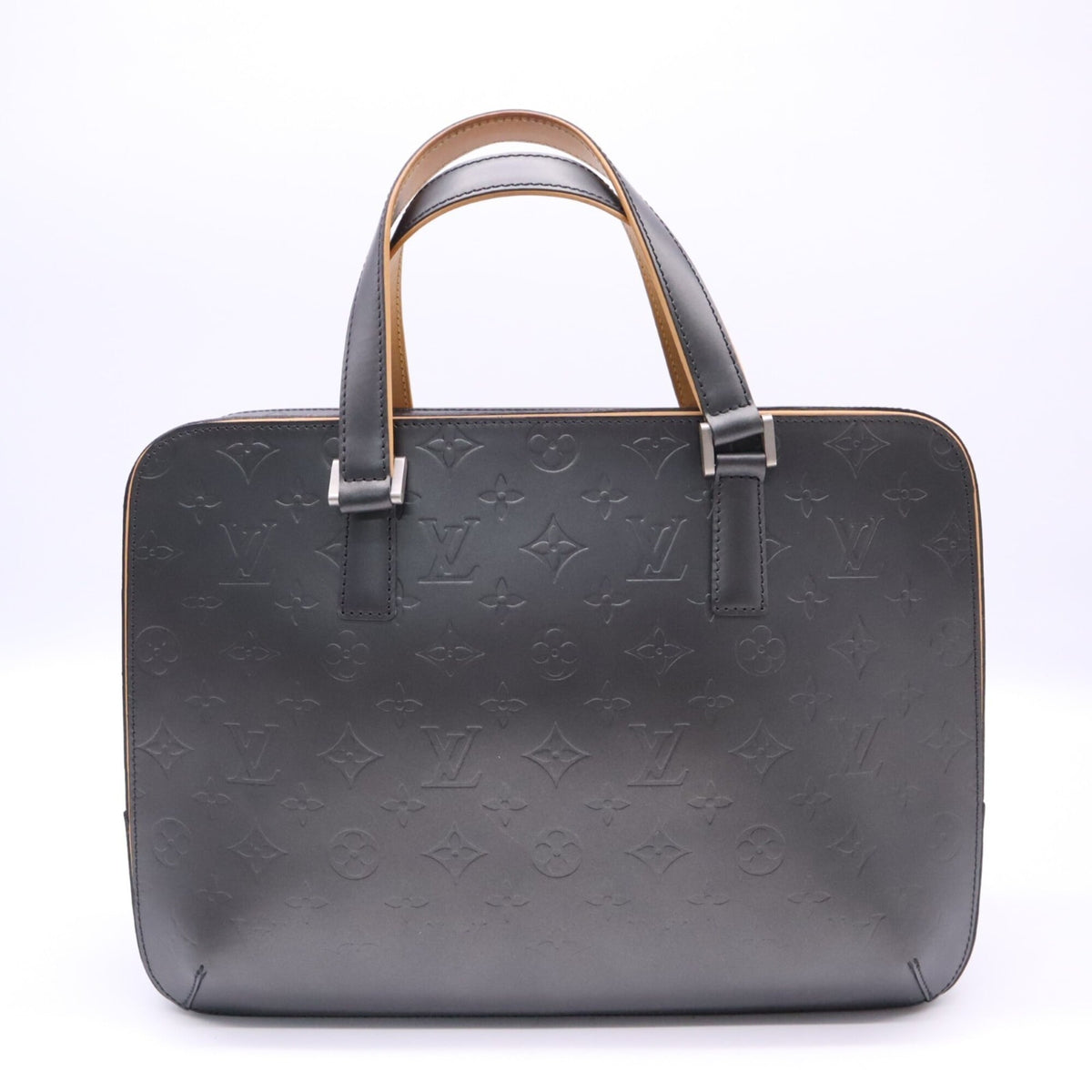 Louis Vuitton Gray Leather Handbag (Pre-Owned)