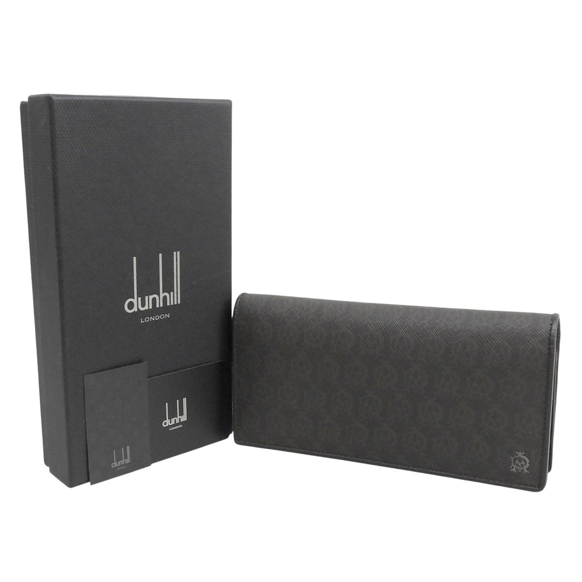 Dunhill Dark Brown Pvc Leather Long Wallet (Bi-Fold) (Pre-Owned)