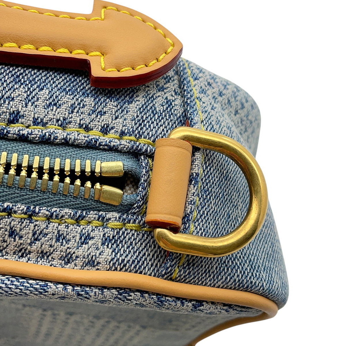 Louis Vuitton Damier Blue Denim Handbag Shoulder Bag (Pre-Owned)