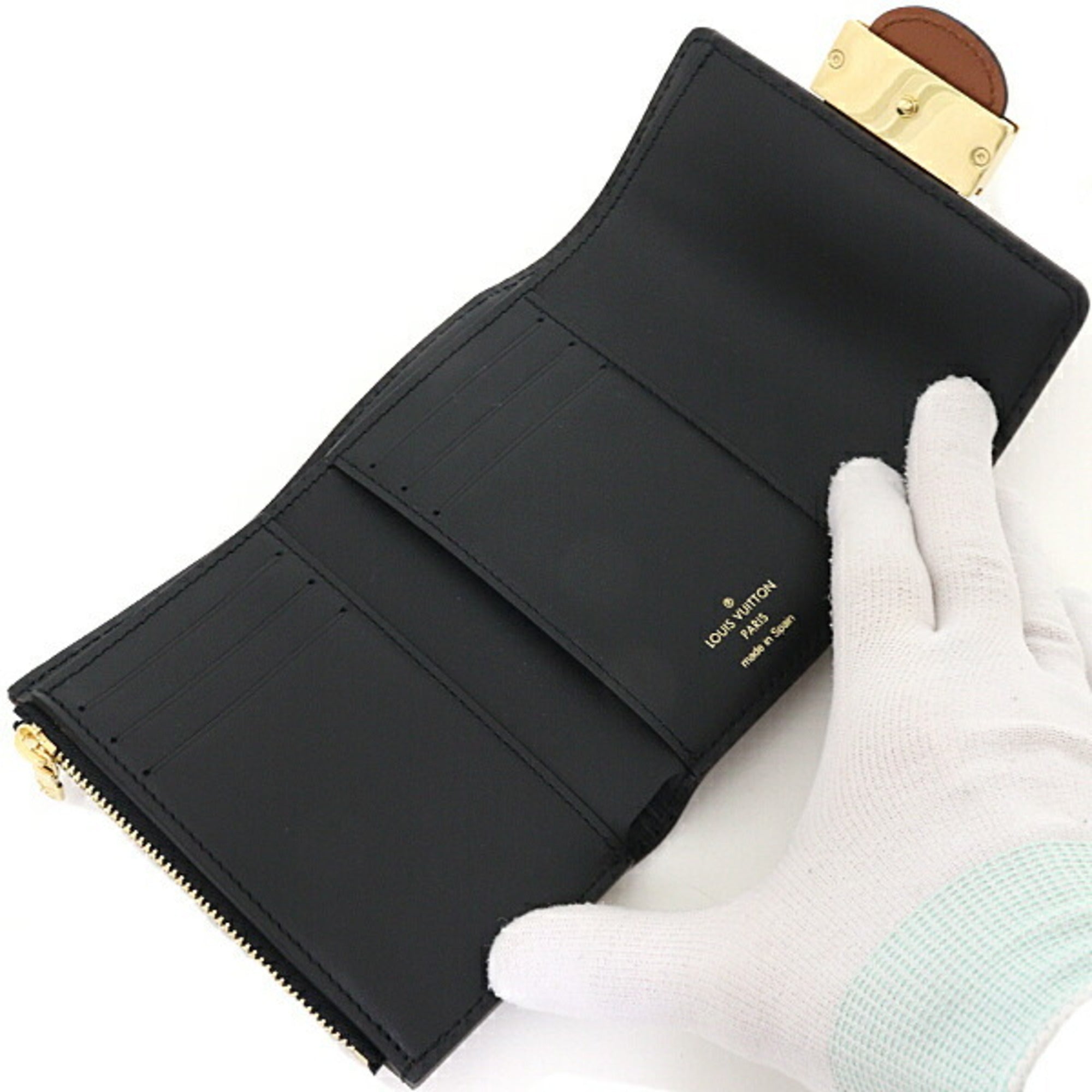 Louis Vuitton Monogram Reverse Brown Light Brown Monogram Reverse Monogram Canvas Leather Wallet (Tri-Fold) (Pre-Owned)