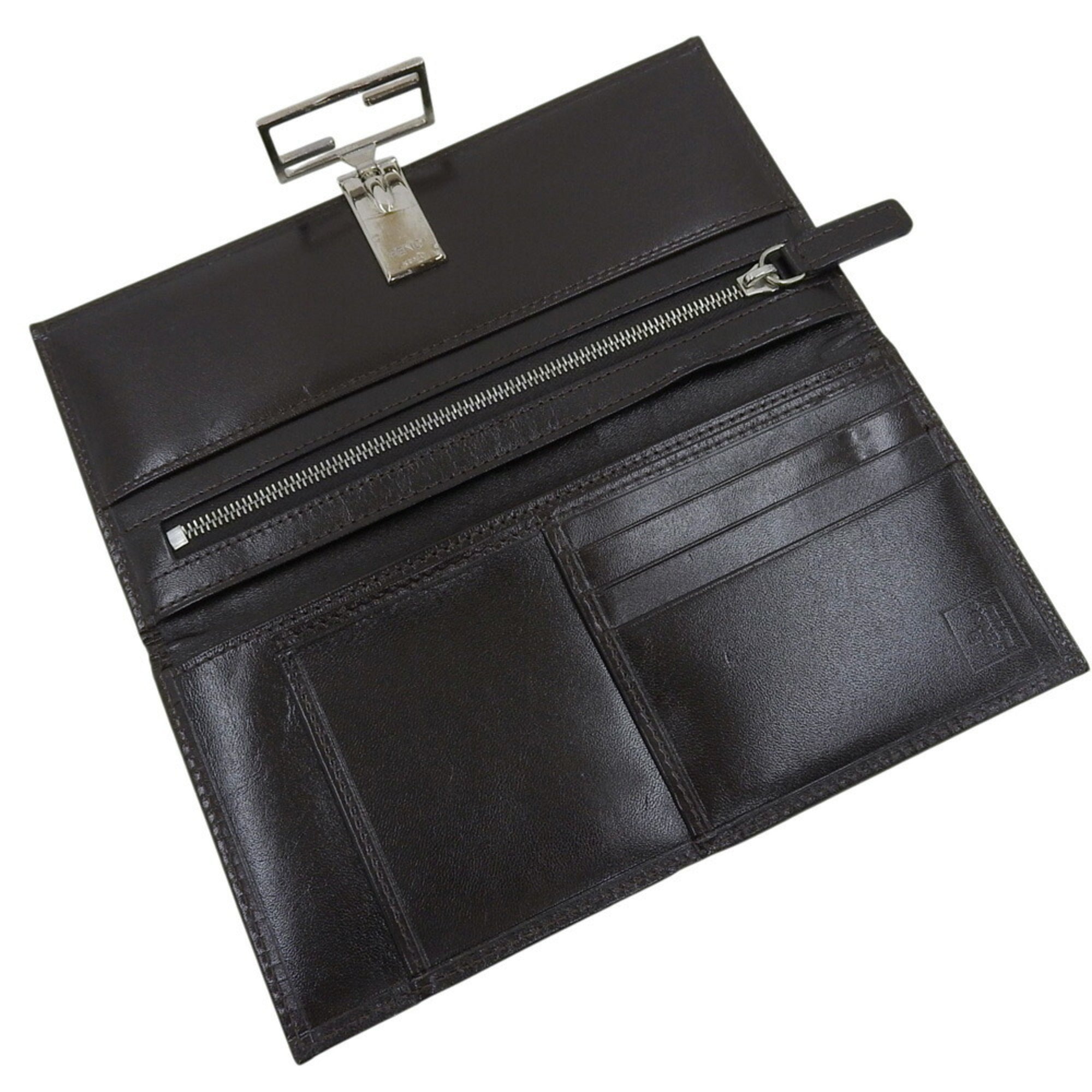Fendi Brown Canvas Long Wallet (Bi-Fold) (Pre-Owned)