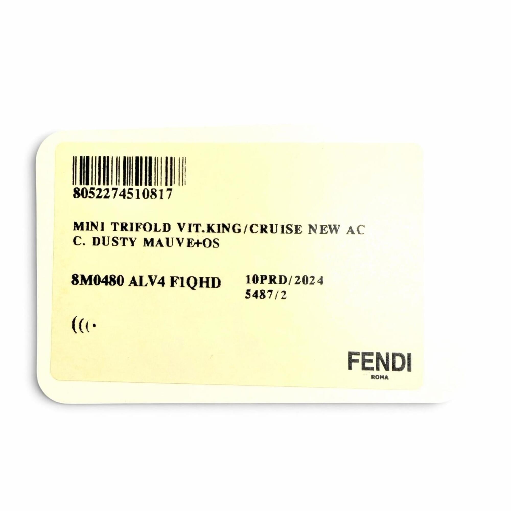 Fendi Purple Leather Wallet (Tri-Fold) (Pre-Owned)