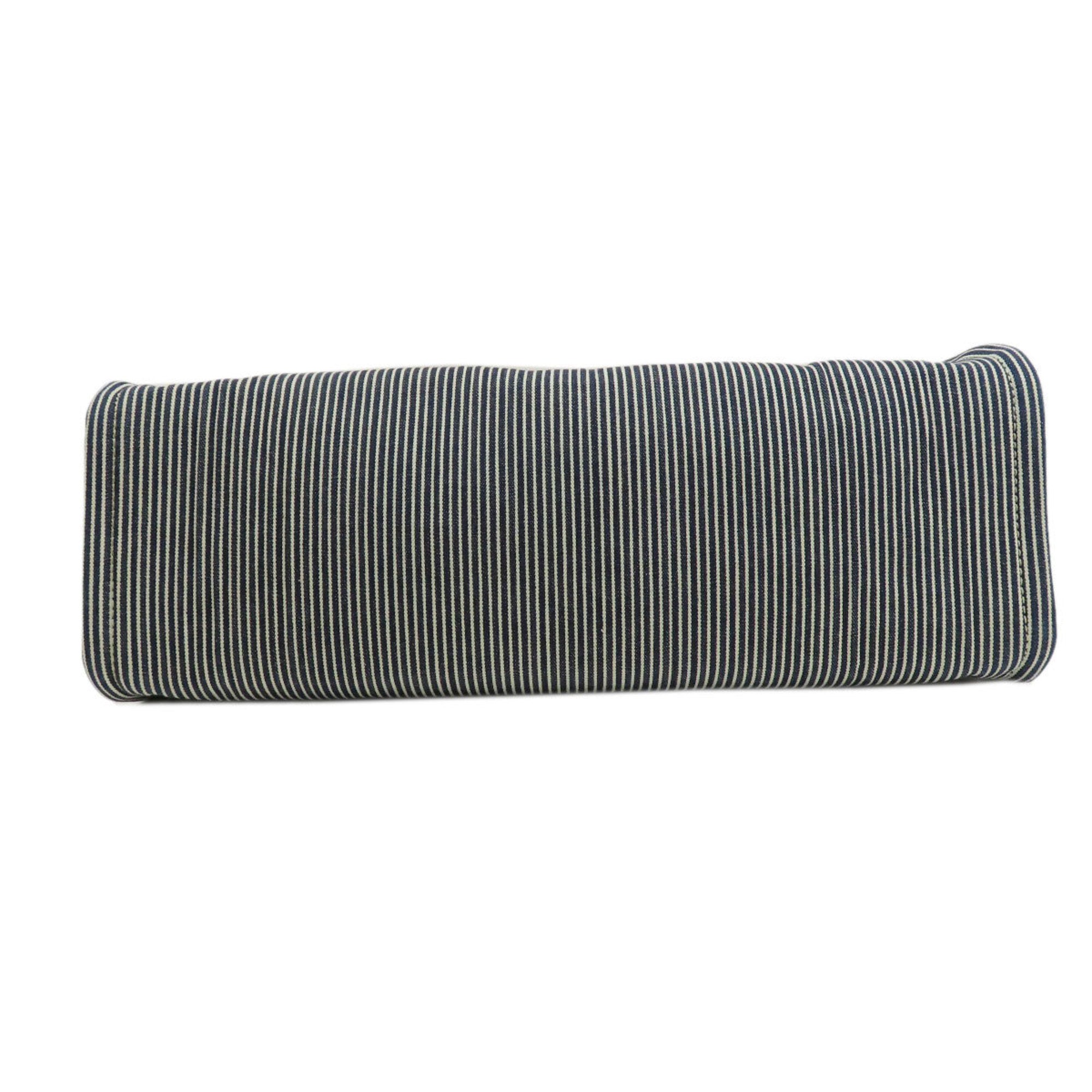 Celine Blue White Canvas Shoulder Bag (Pre-Owned)