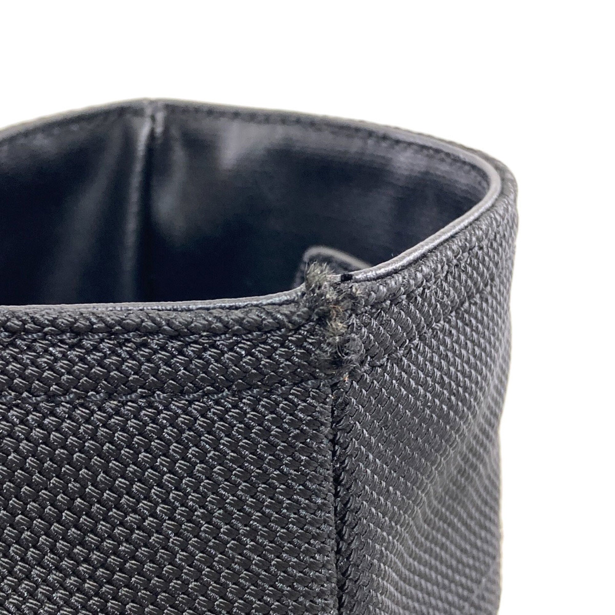 Chanel Black Coated Canvas Tote Bag (Pre-Owned)