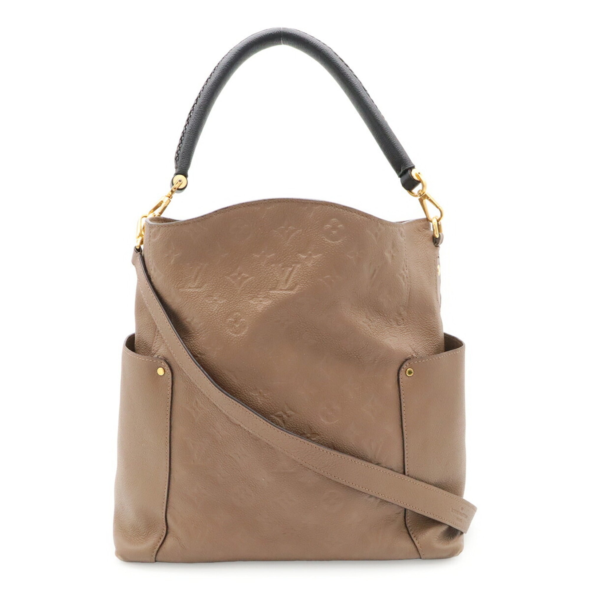 Louis Vuitton Taupe Monogram Empreinte Shoulder Bag (Pre-Owned)