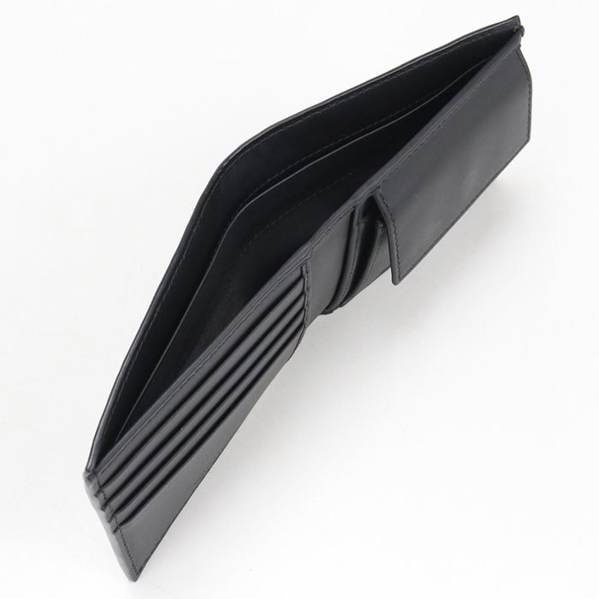 Bottega Veneta Black Leather Wallet (Bi-Fold) (Pre-Owned)