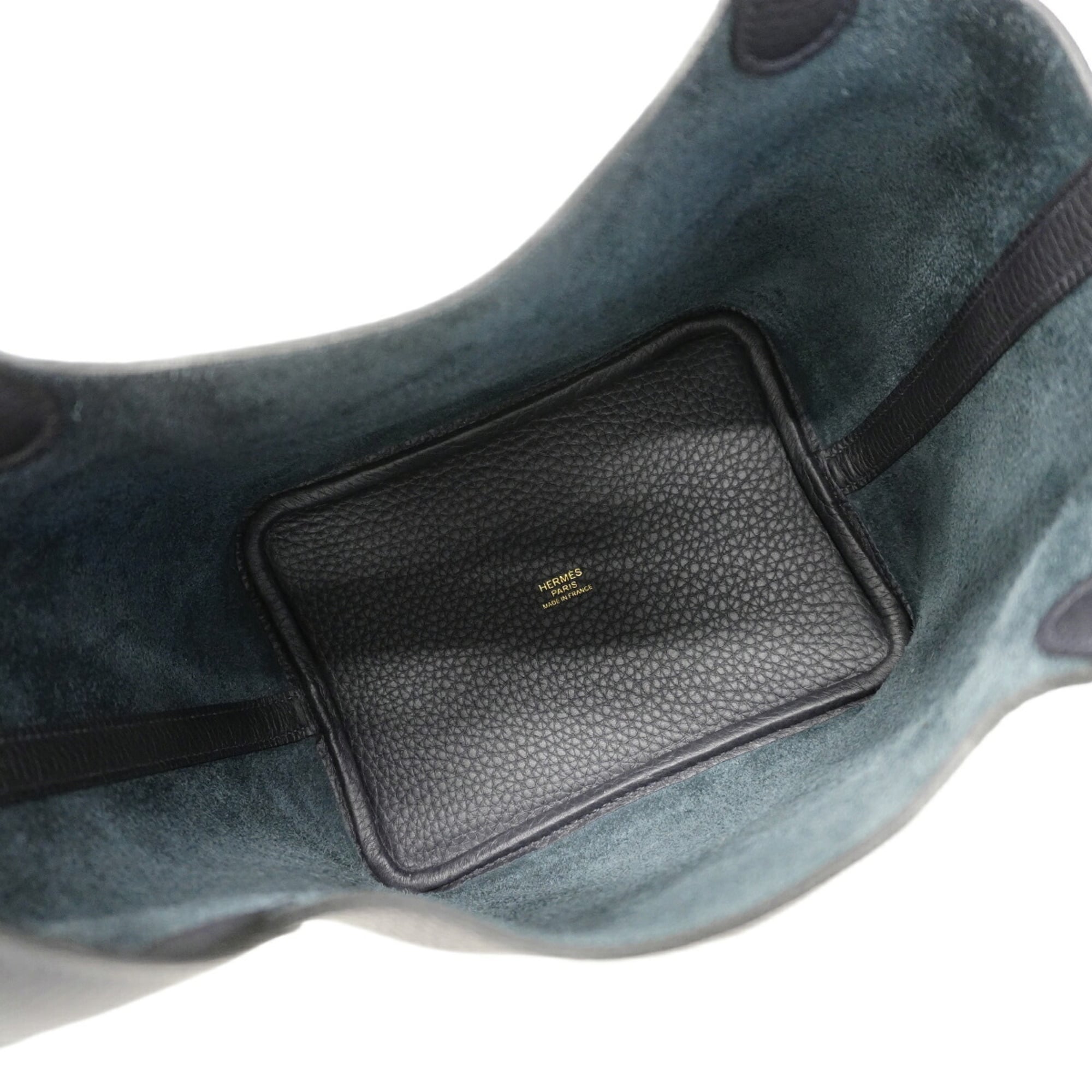 Hermes Black Taurillon Clemence Leather Handbag (Pre-Owned)