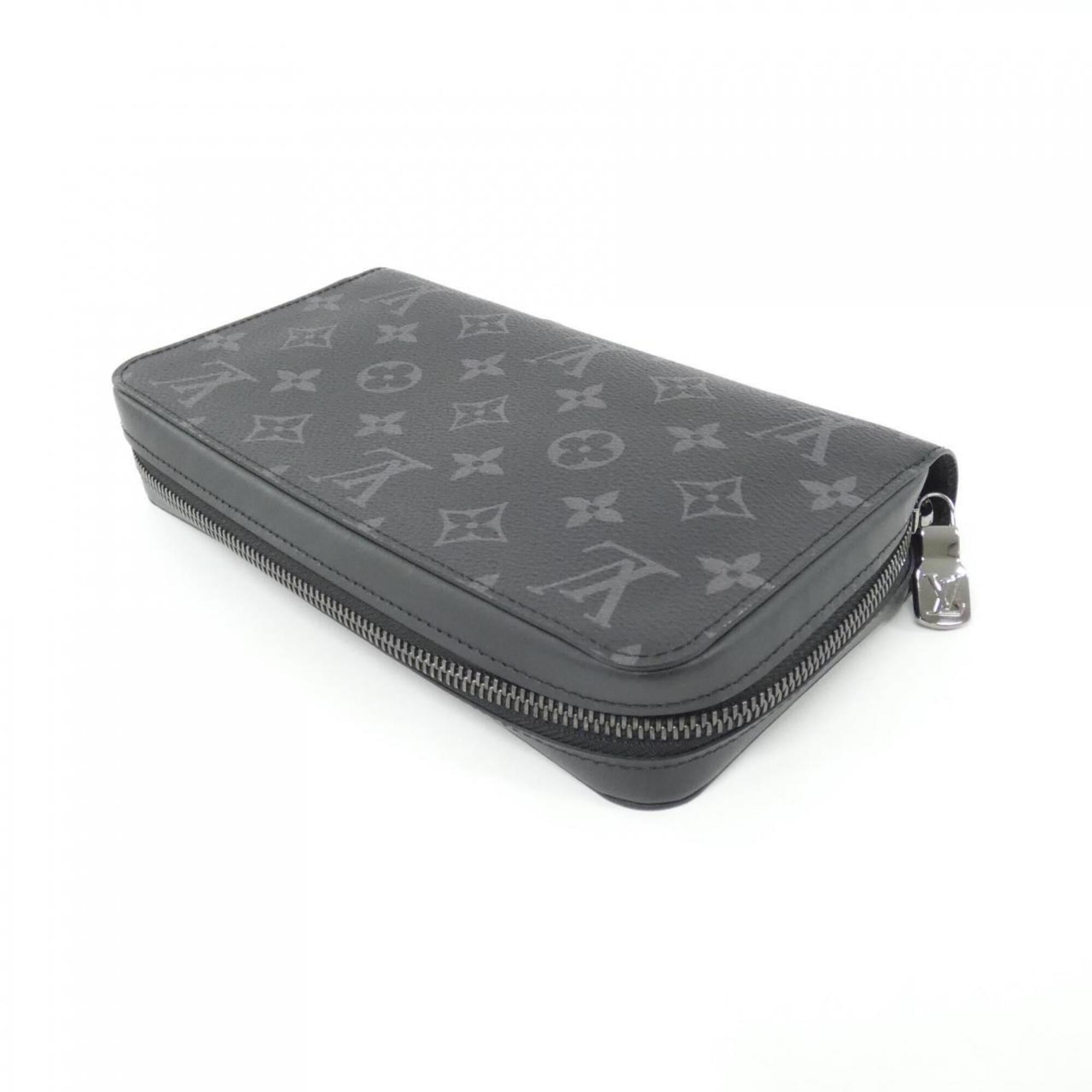 Louis Vuitton Black Coated Canvas Long Wallet (Bi-Fold) (Pre-Owned)