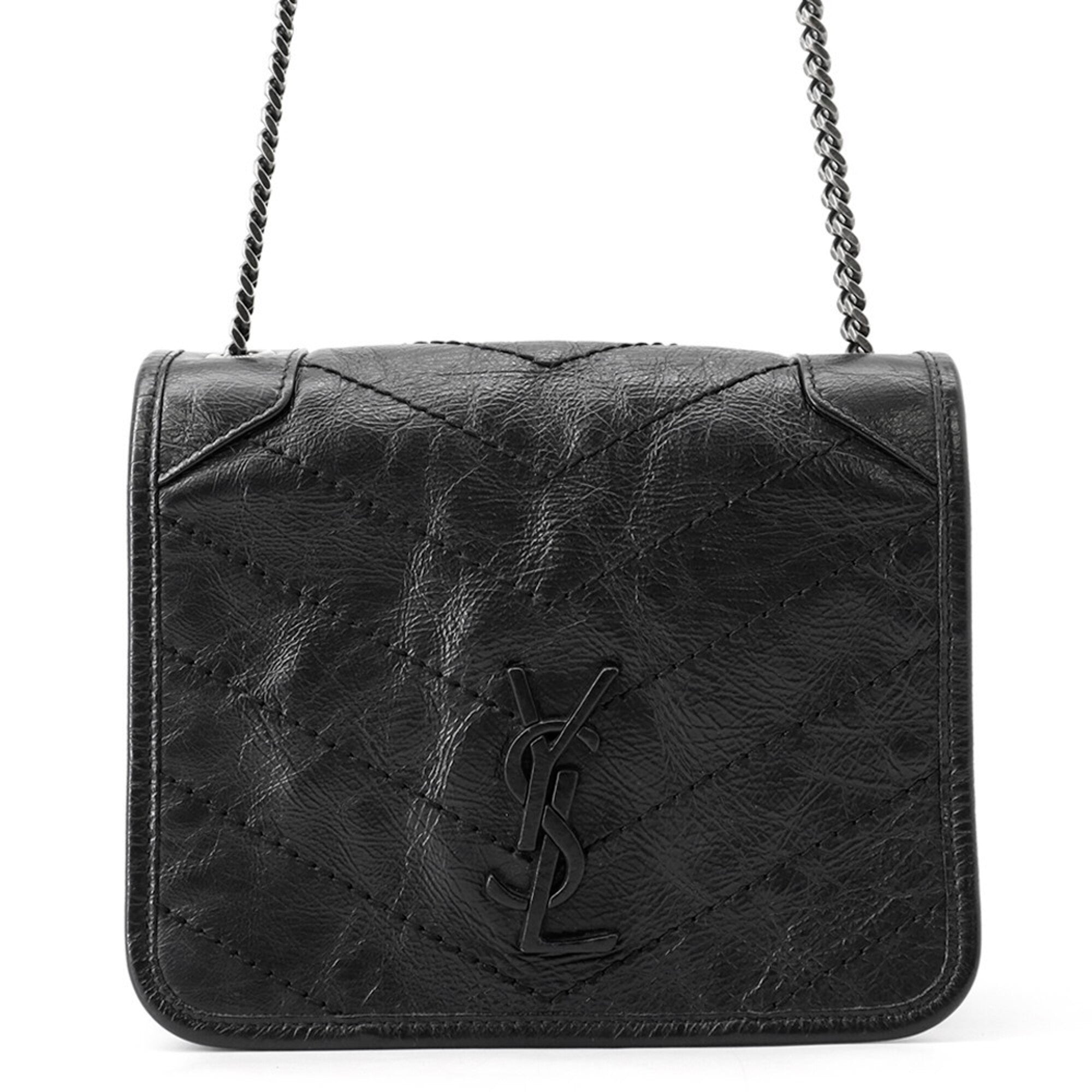 Yves Saint Laurent Black Leather Shoulder Bag (Pre-Owned)