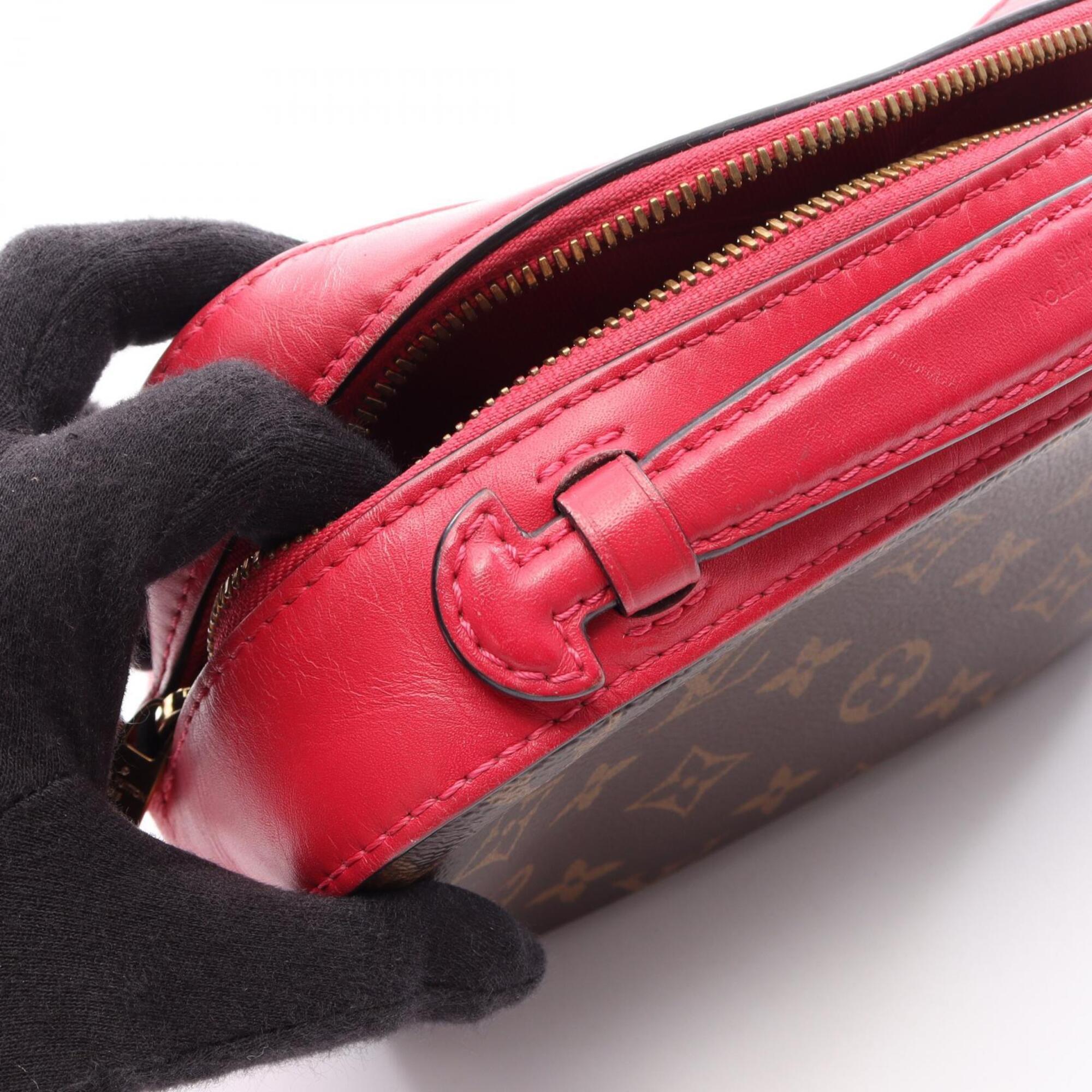 Louis Vuitton Brown Freesia Monogram Pink Monogram Leather Handbag Shoulder Bag (Pre-Owned)