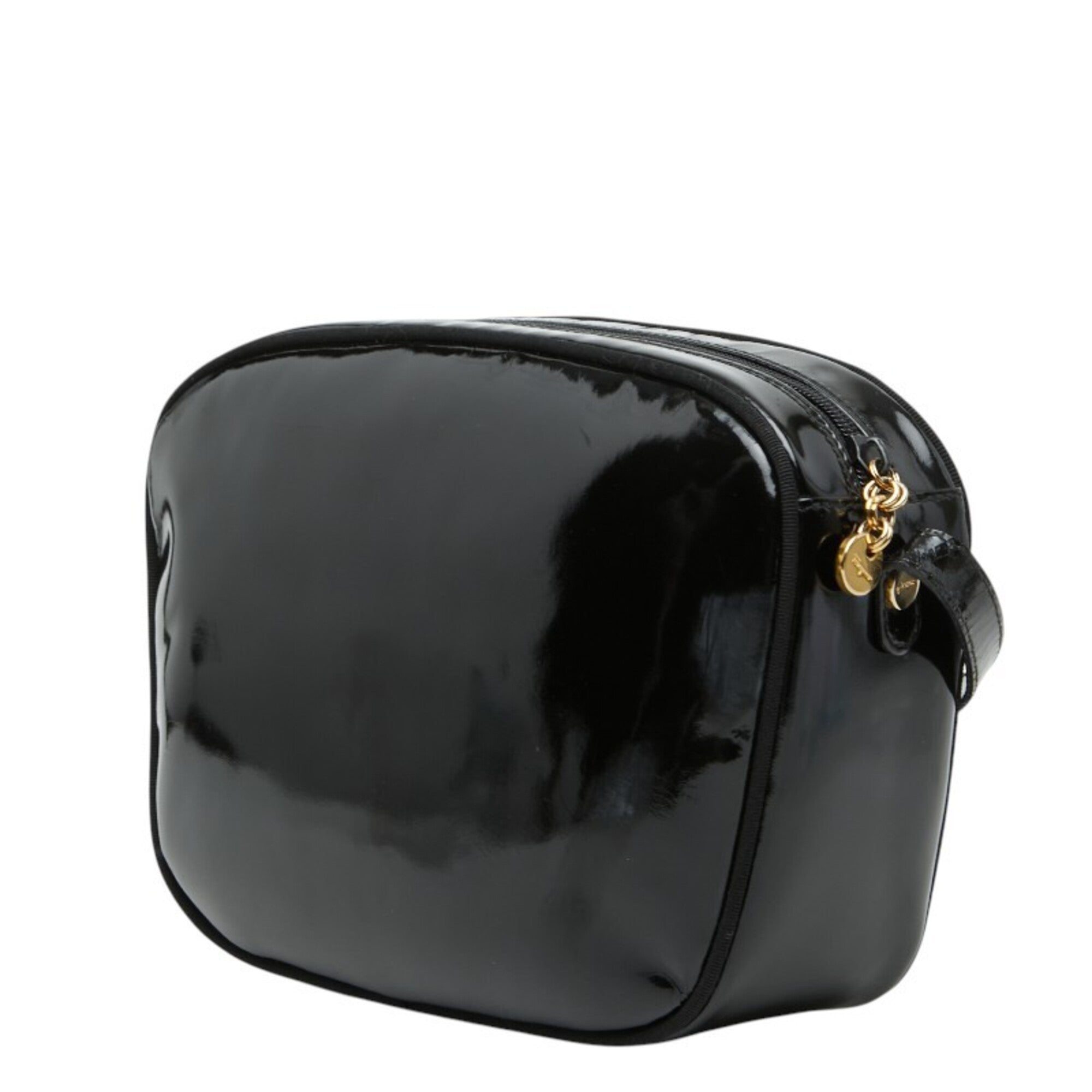 Salvatore Ferragamo Black Leather Shoulder Bag (Pre-Owned)