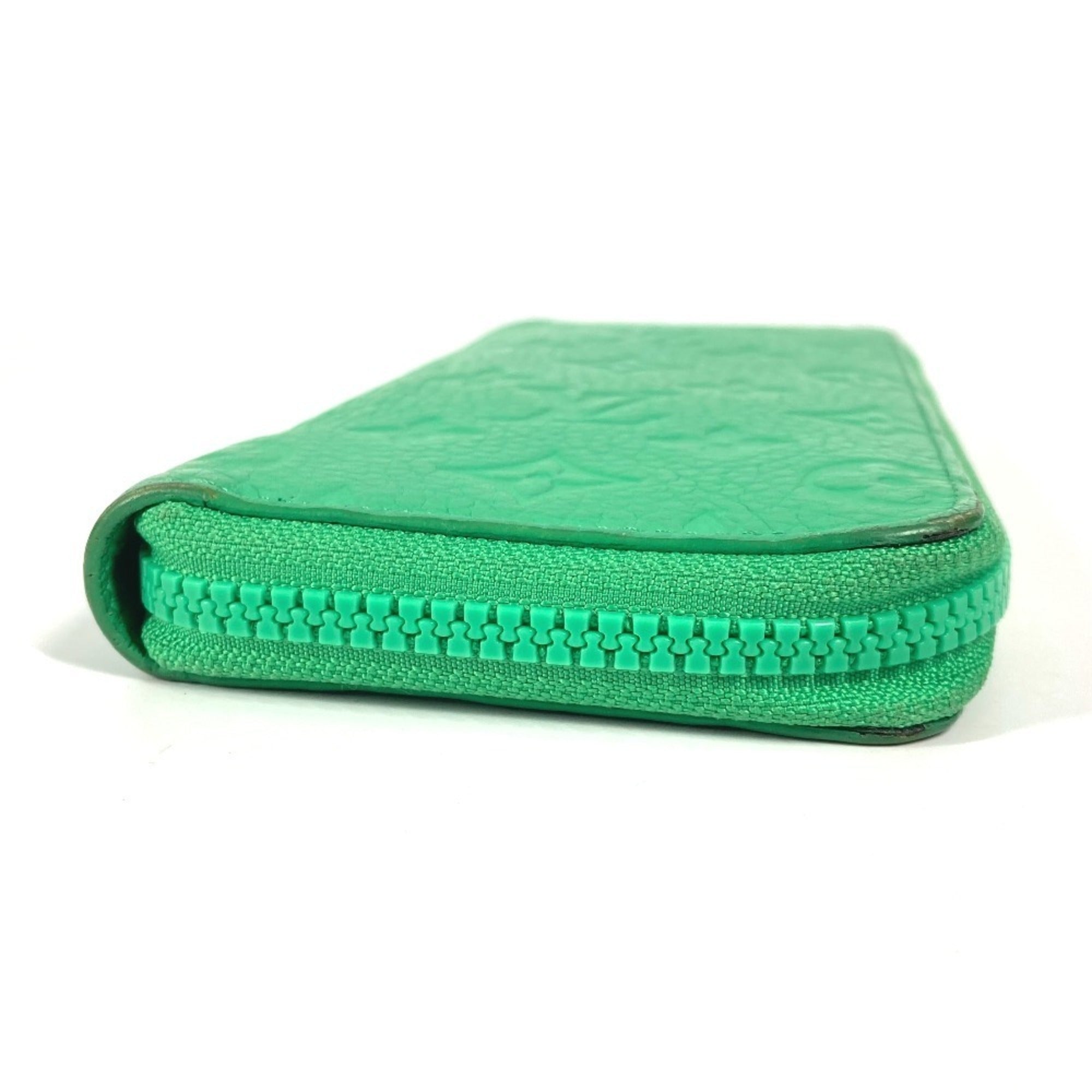 Louis Vuitton Green Leather Long Wallet (Bi-Fold) (Pre-Owned)