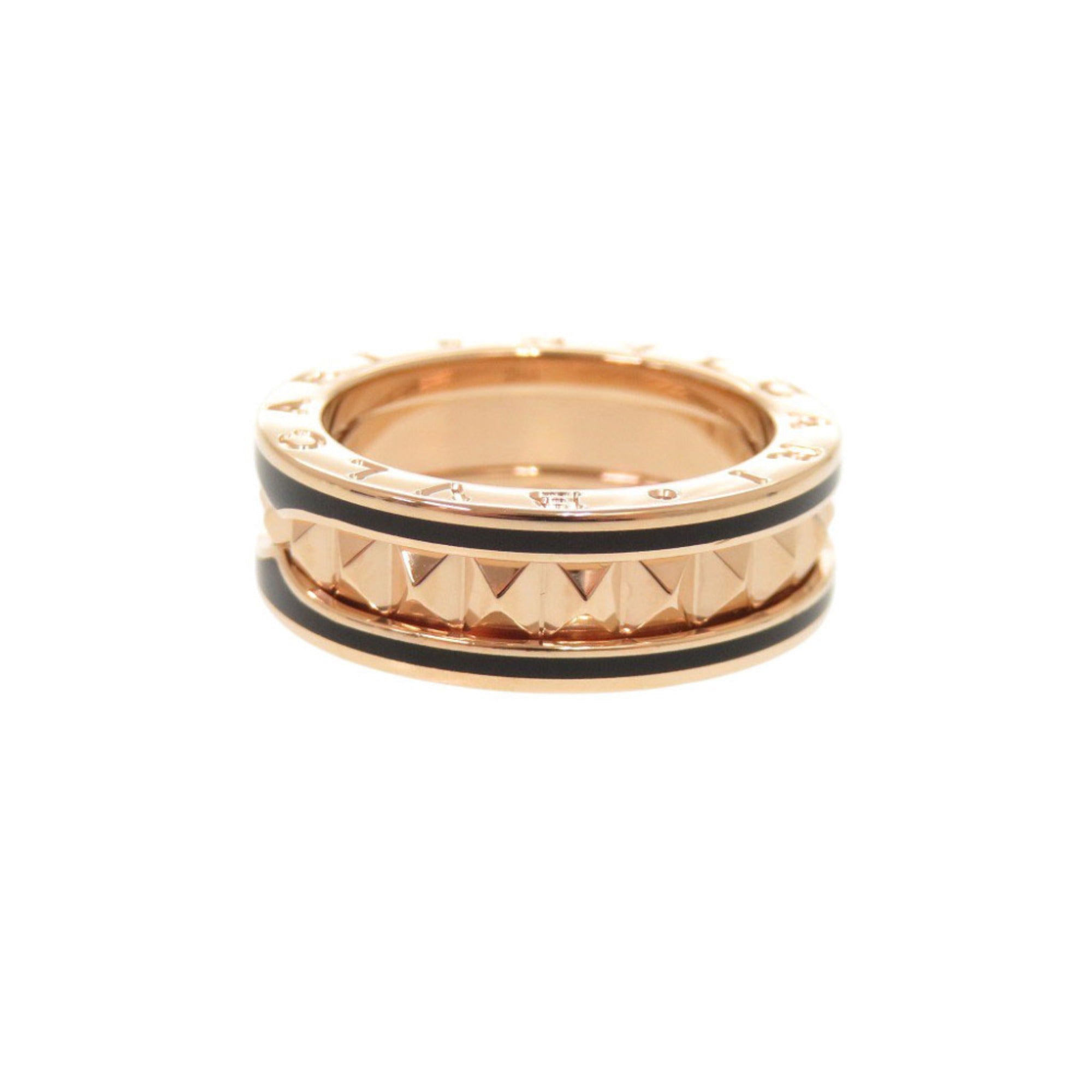 Bvlgari Pink Gold Black Pink Gold (18K) Ceramic Band Ring (Pre-Owned)