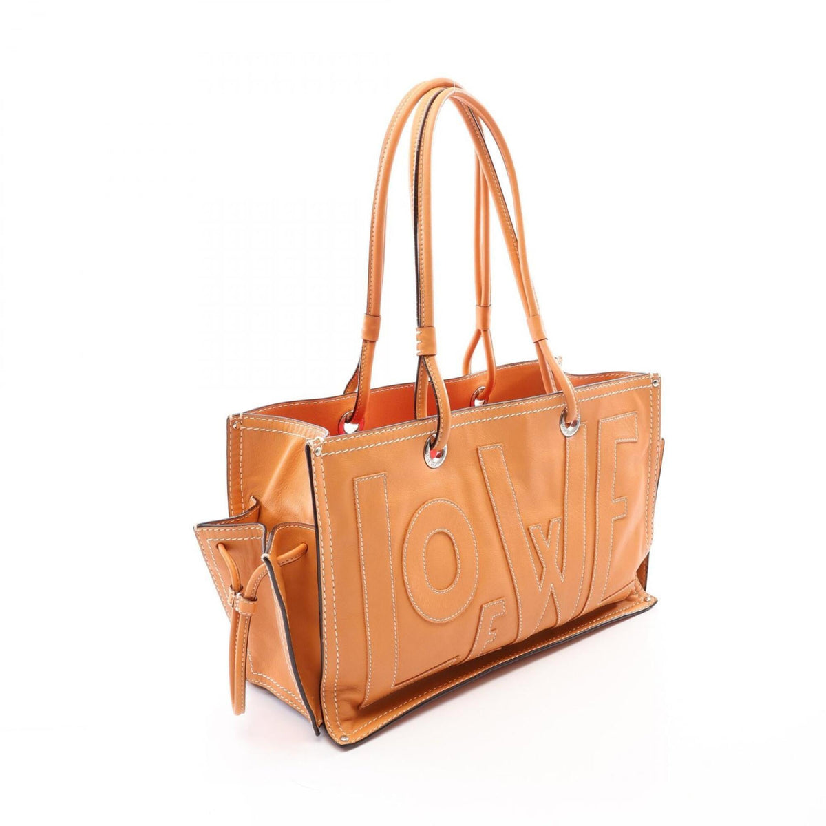 Loewe Brown Leather Handbag Tote Bag (Pre-Owned)