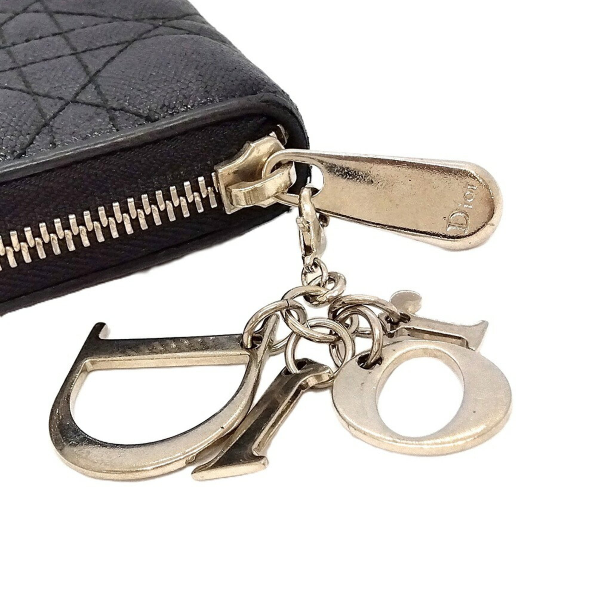 Christian Dior Black Coated Canvas Long Wallet (Bi-Fold) (Pre-Owned)