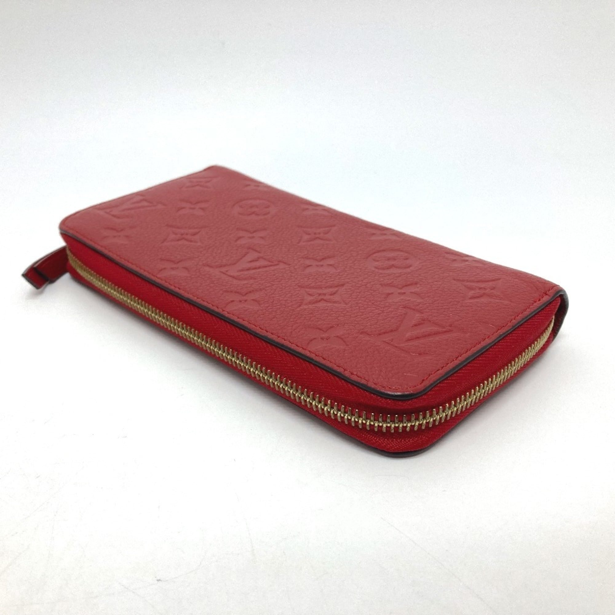 Louis Vuitton Monogram Empreinte Cerise Red Color Monogram Empreinte Long Wallet (Bi-Fold) (Pre-Owned)