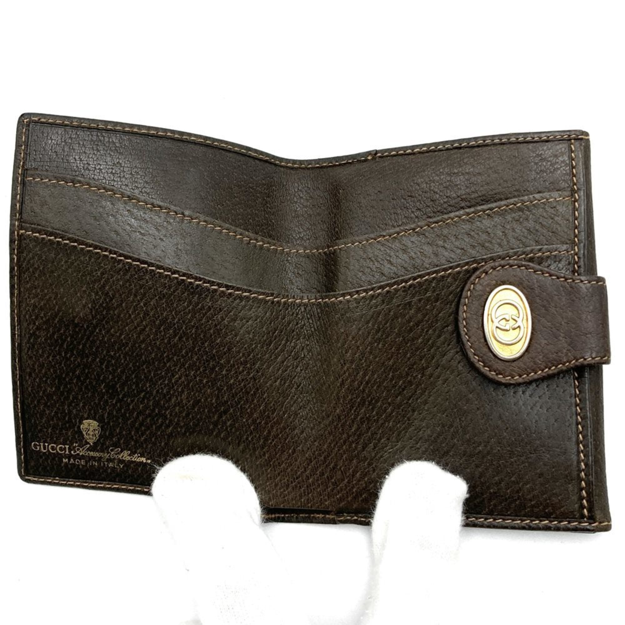 Gucci Brown Gg Supreme Leather Wallet (Bi-Fold) (Pre-Owned)