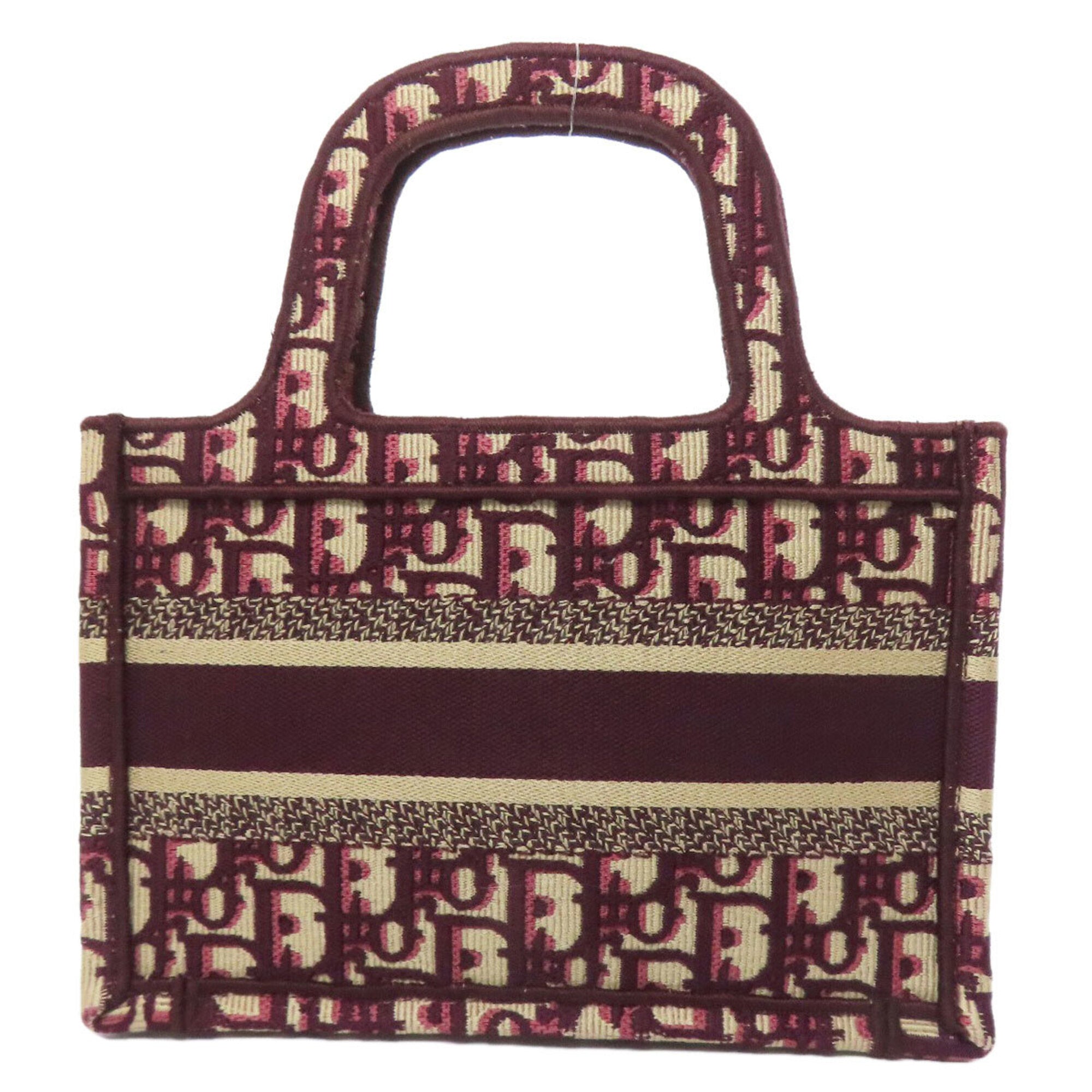 Christian Dior Bordeaux Canvas Handbag (Pre-Owned)