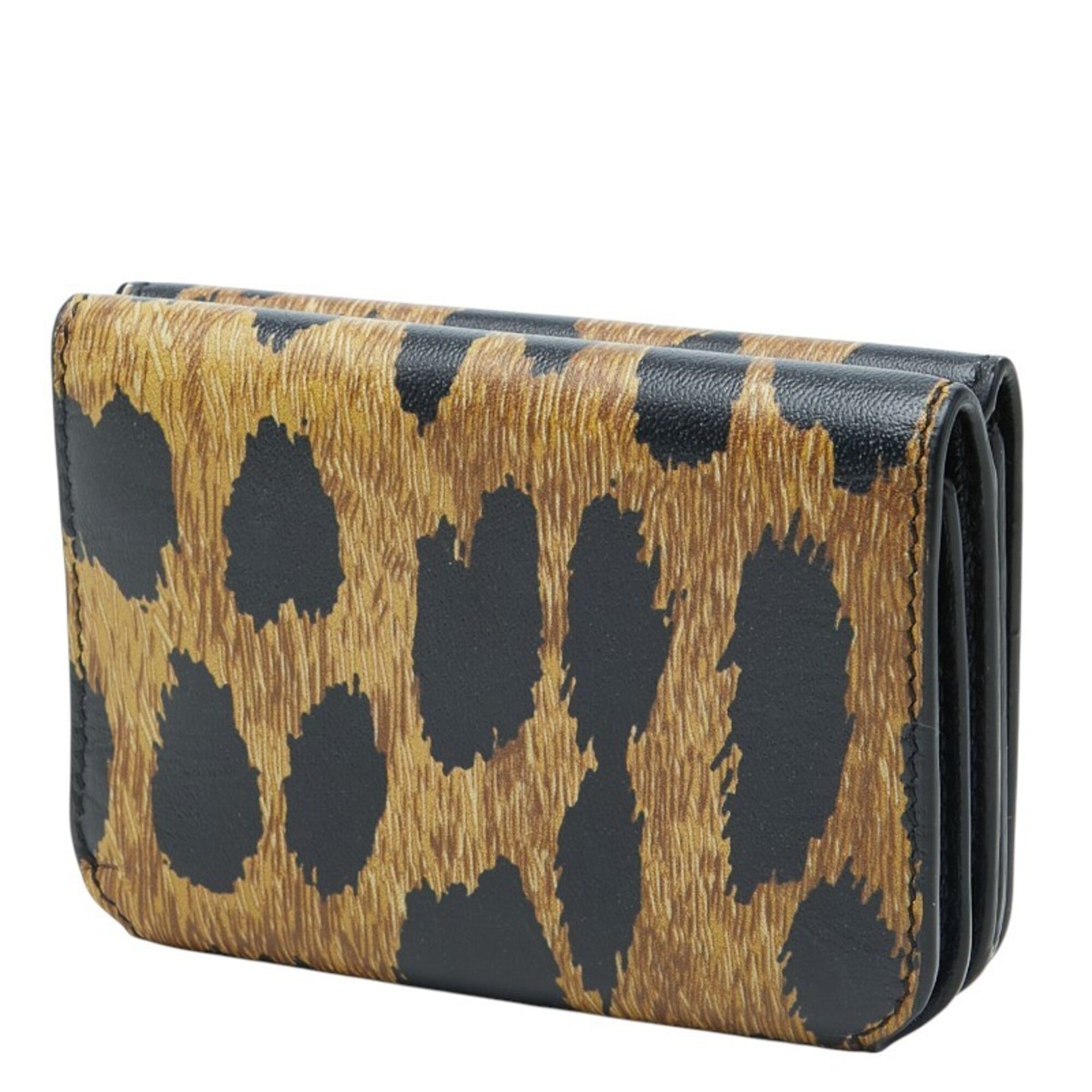 Balenciaga Black Brown Leather Wallet (Tri-Fold) (Pre-Owned)