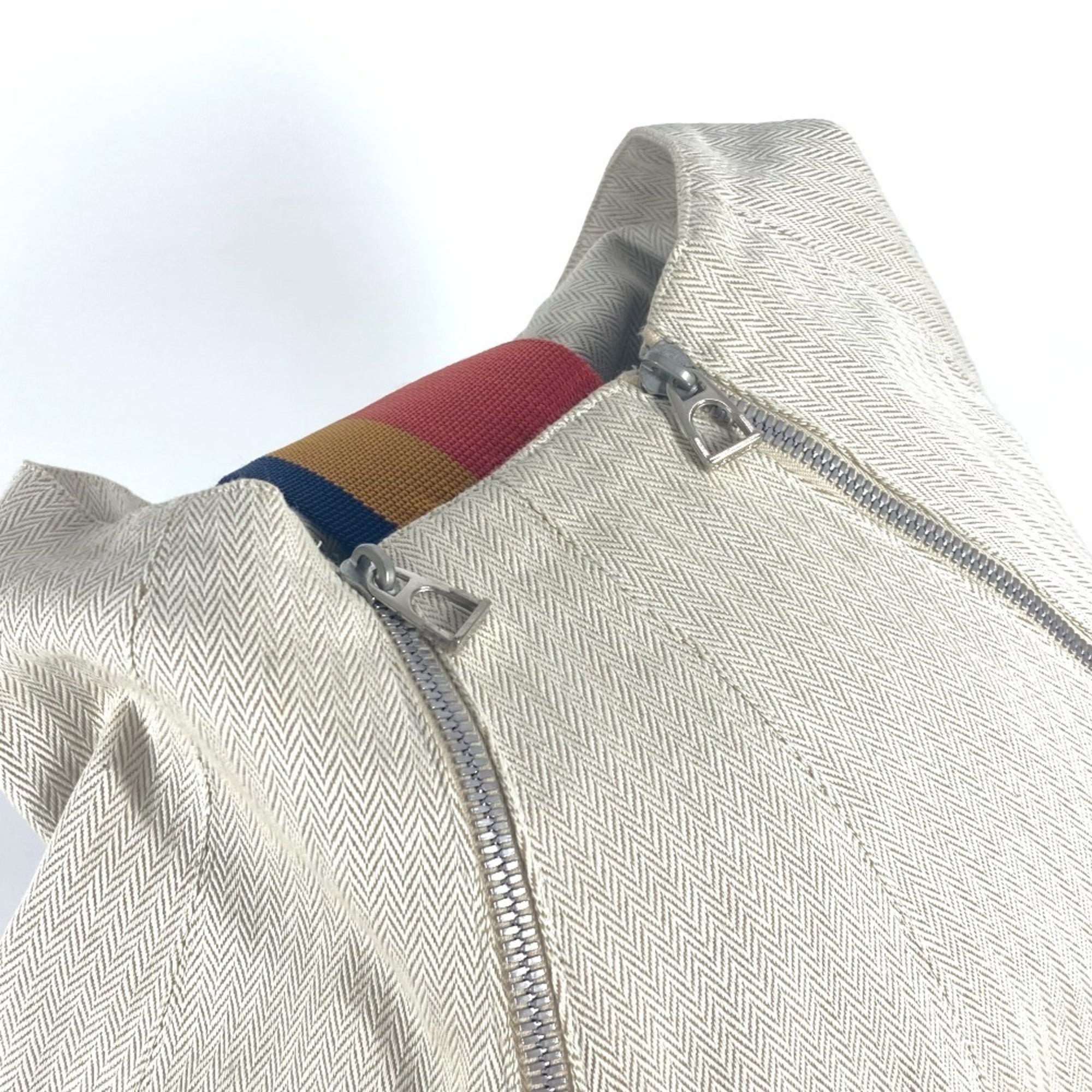 Hermes Beige Canvas Shoulder Bag (Pre-Owned)