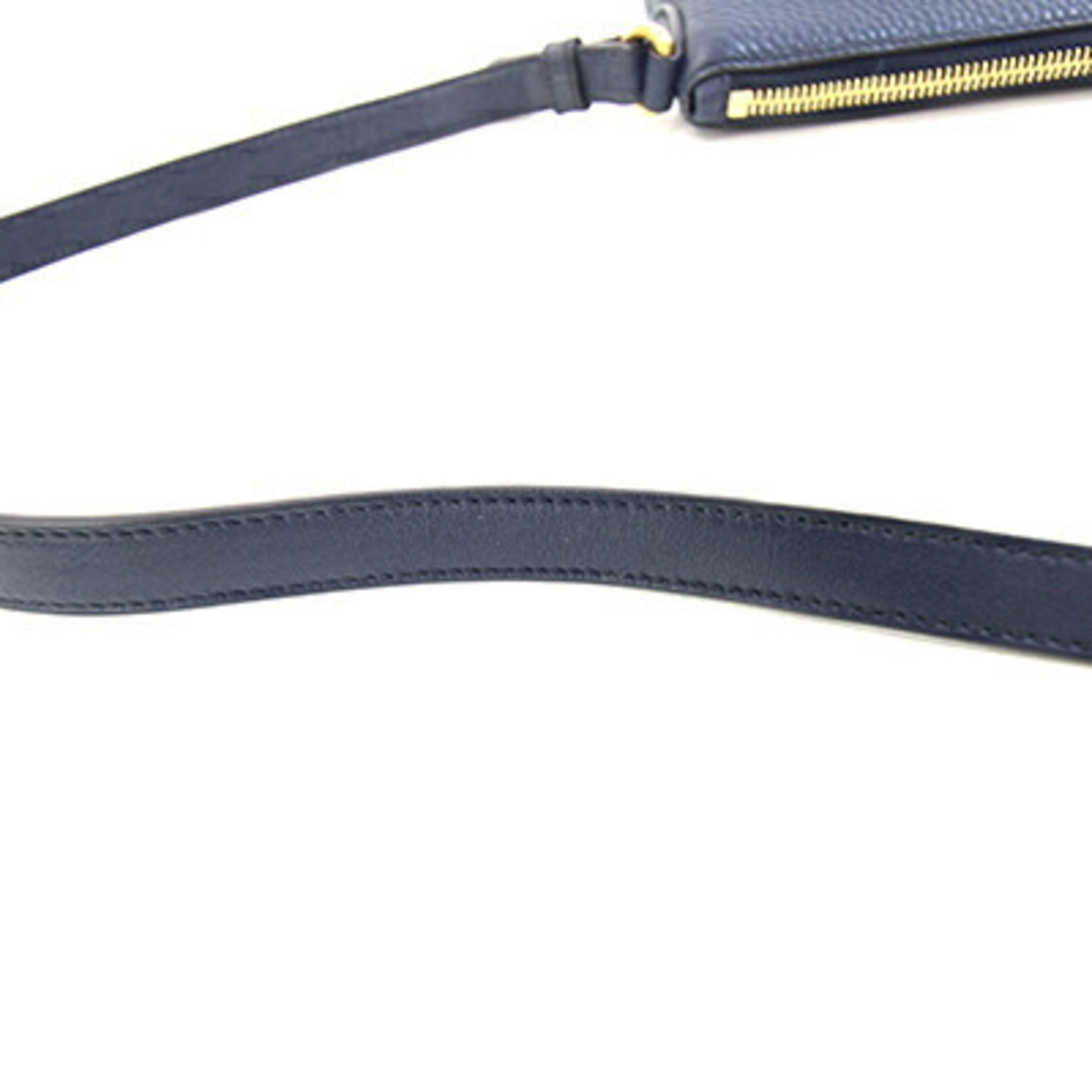 Prada Navy Leather Shoulder Bag (Pre-Owned)