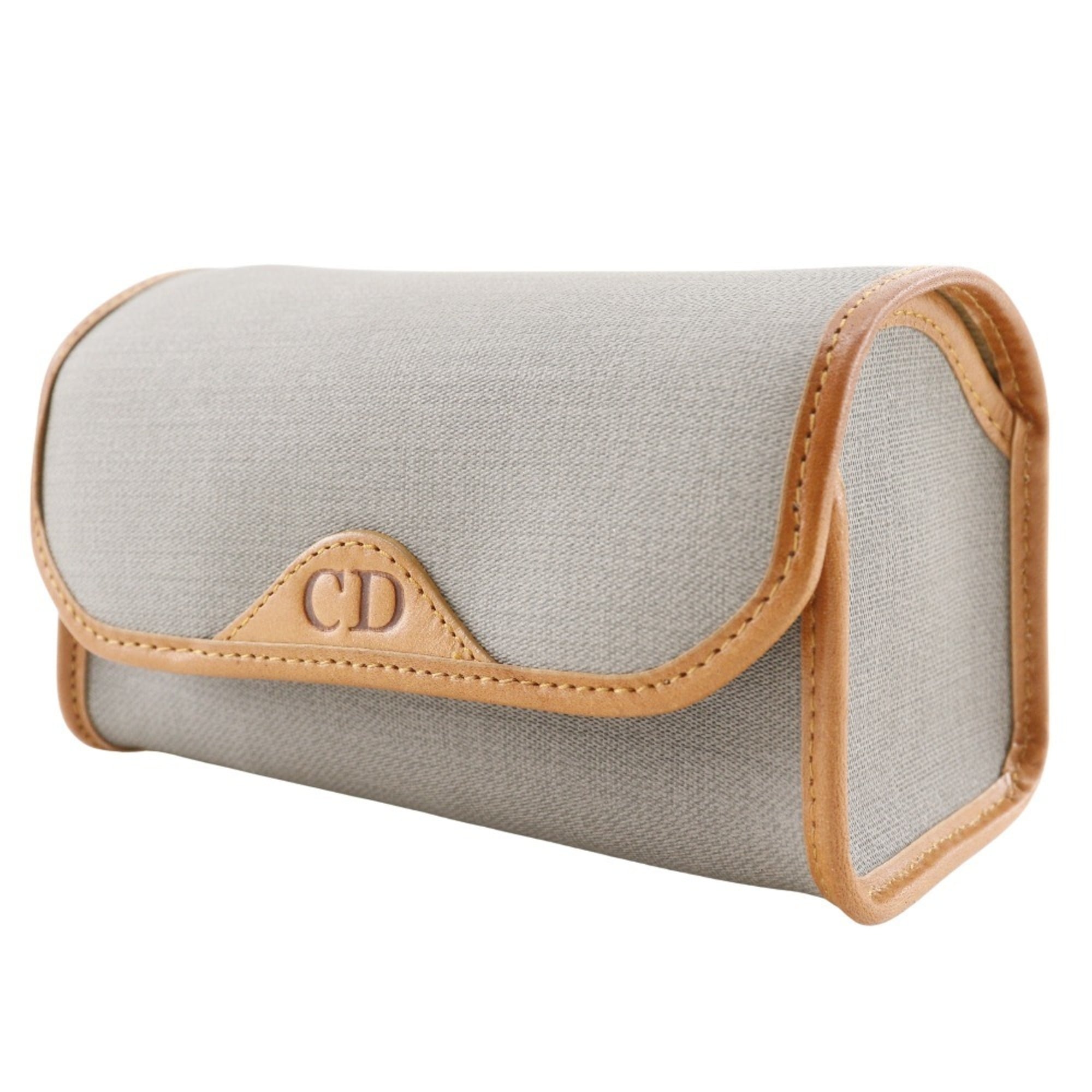 Christian Dior Gray Pvc Pouch (Pre-Owned)