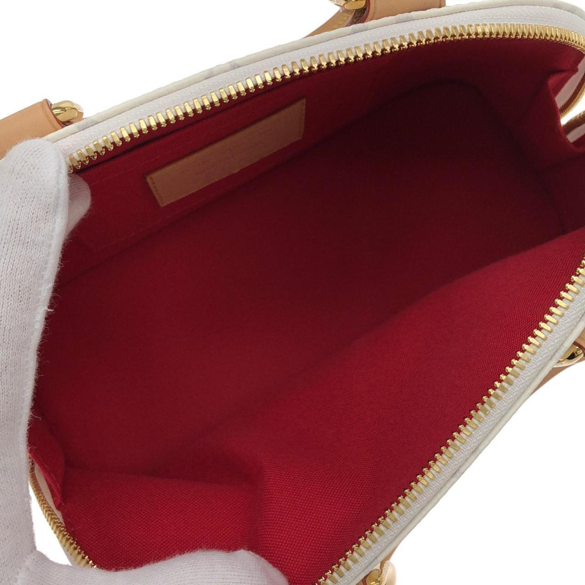 Louis Vuitton White Coated Canvas Handbag (Pre-Owned)