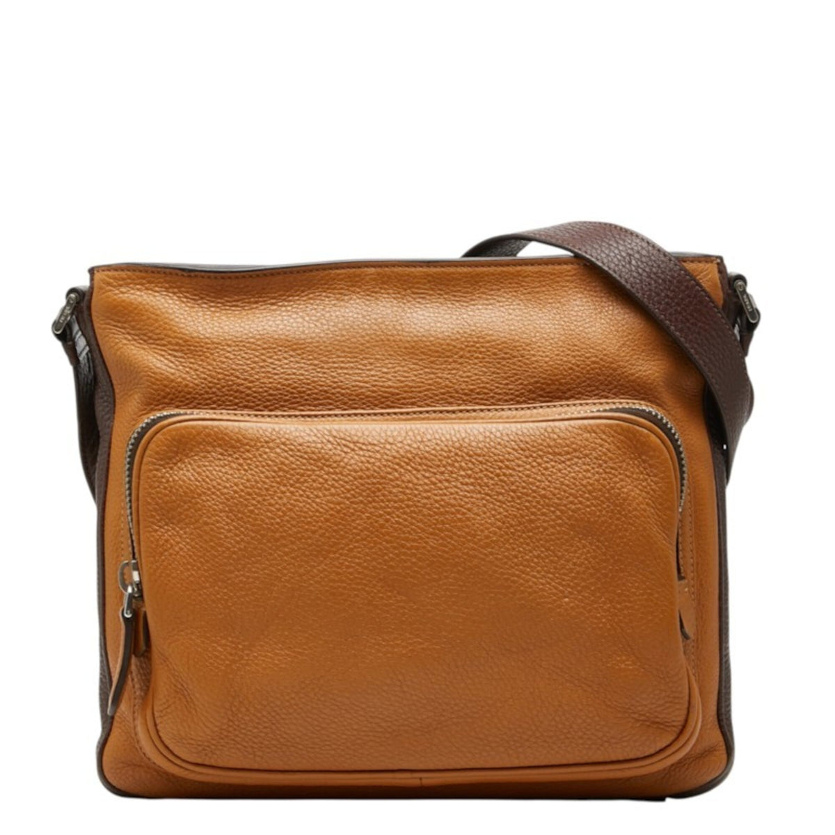 Prada Brown Camel Leather Shoulder Bag (Pre-Owned)