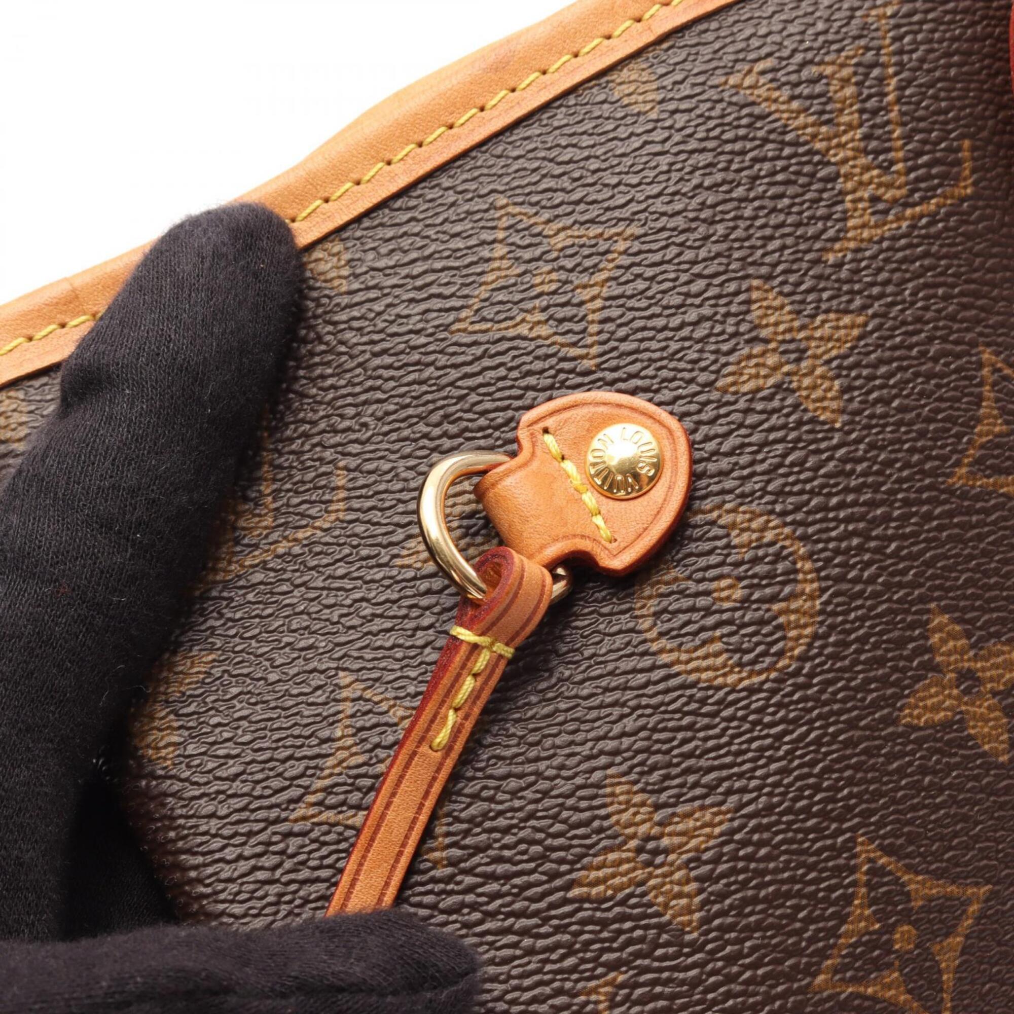 Louis Vuitton Brown Coated Canvas Pvc Monogram Leather Handbag Tote Bag (Pre-Owned)