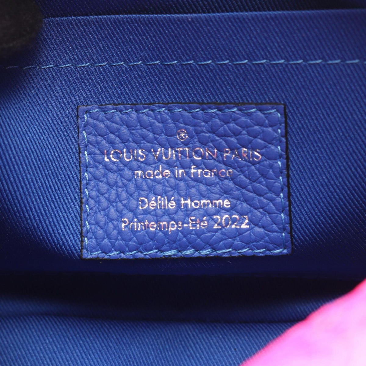 Louis Vuitton Blue Pink Leather Handbag Shoulder Bag (Pre-Owned)