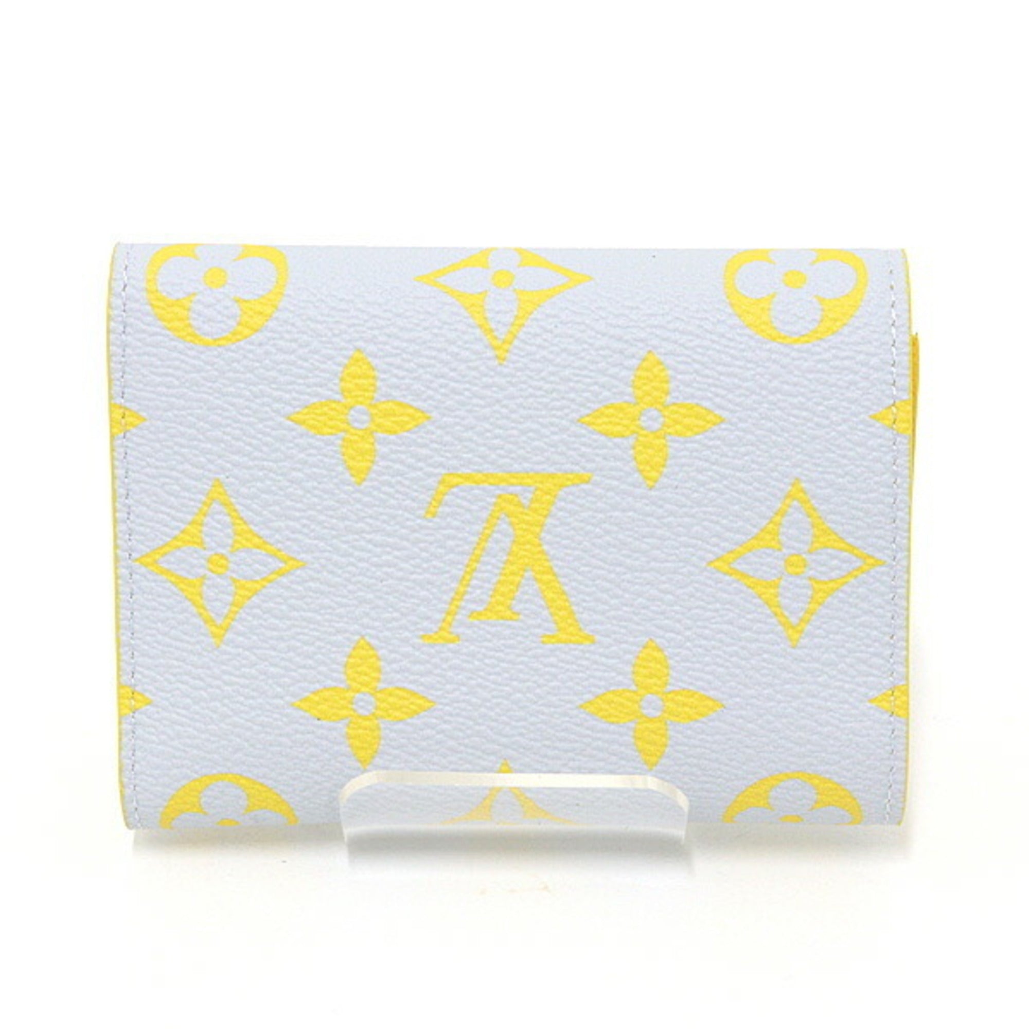 Louis Vuitton Monogram Gray Yellow Wallet (Tri-Fold) (Pre-Owned)