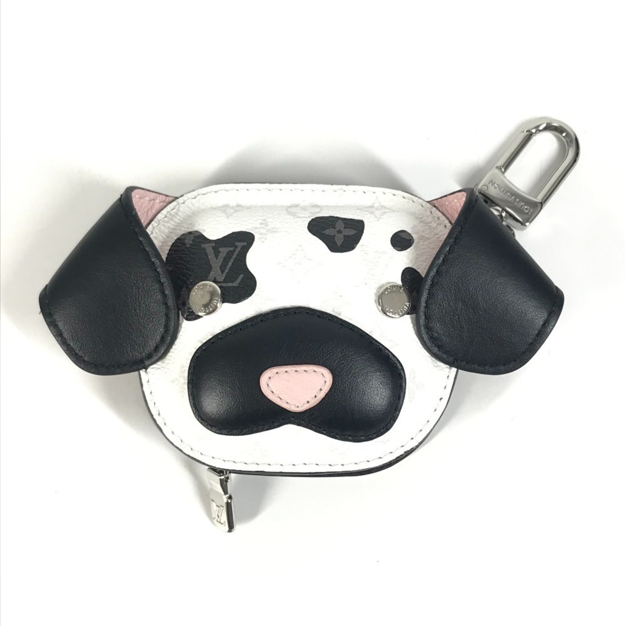 Louis Vuitton Black Multi-Color White Monogram Canvas Coin Purse/Coin Case (Pre-Owned)