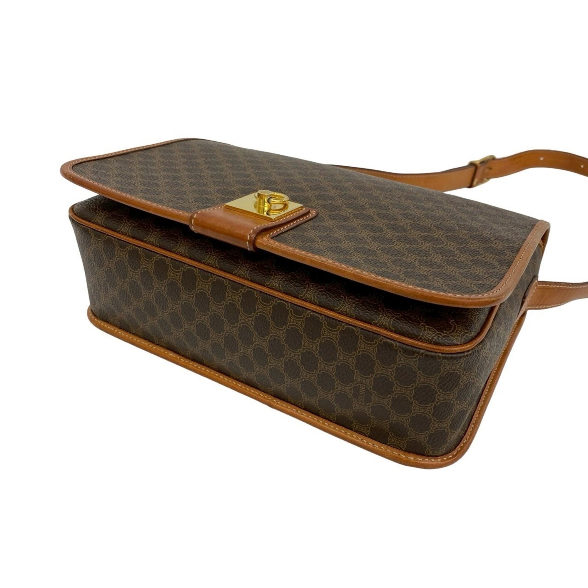 Celine Brown Leather Pvc Shoulder Bag (Pre-Owned)