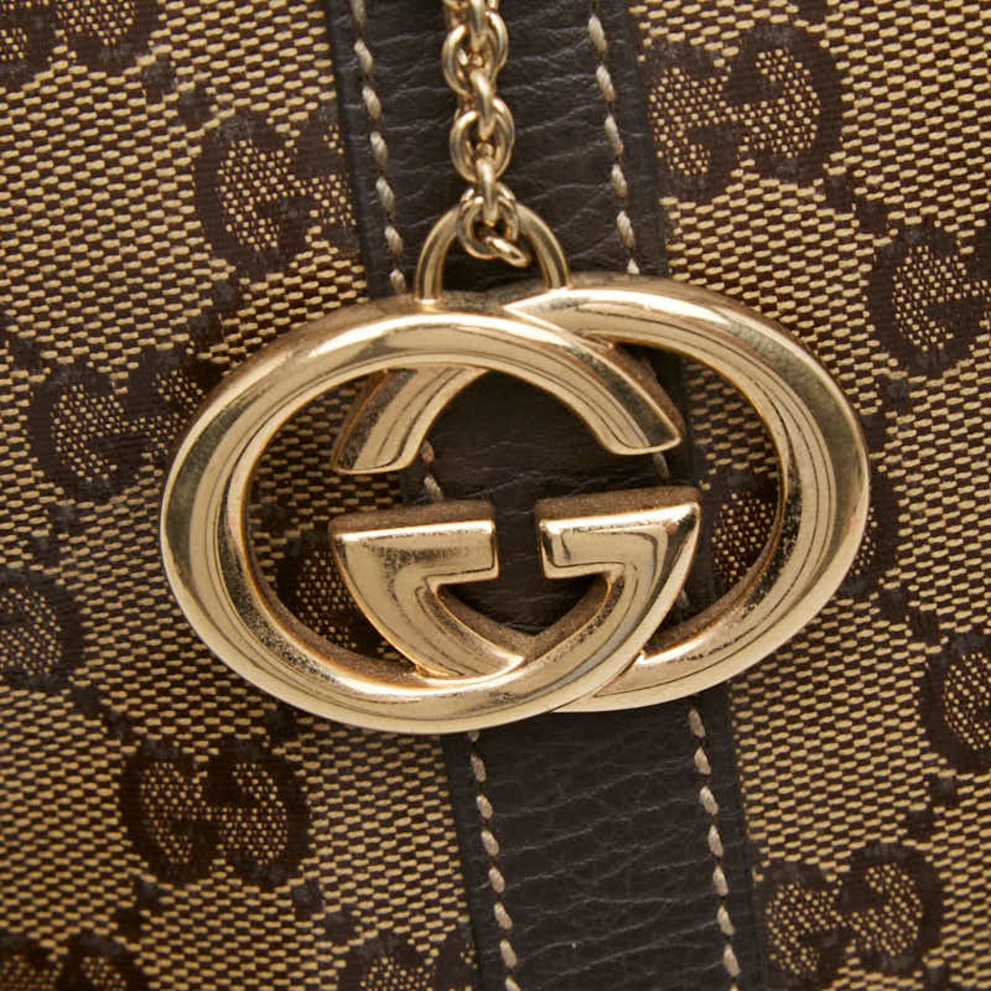 Gucci Brown Leather Handbag Shoulder Bag (Pre-Owned)