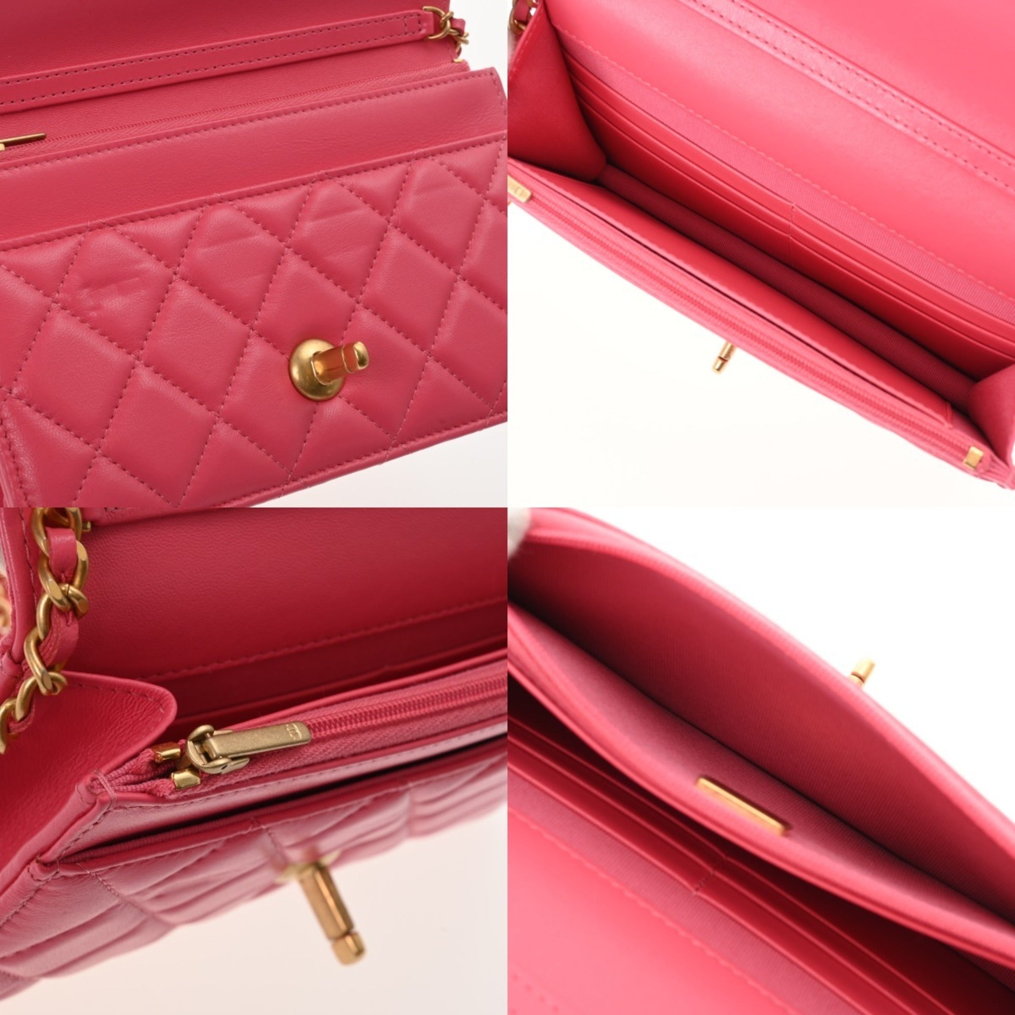 Chanel Pink Leather Shoulder Bag (Pre-Owned)