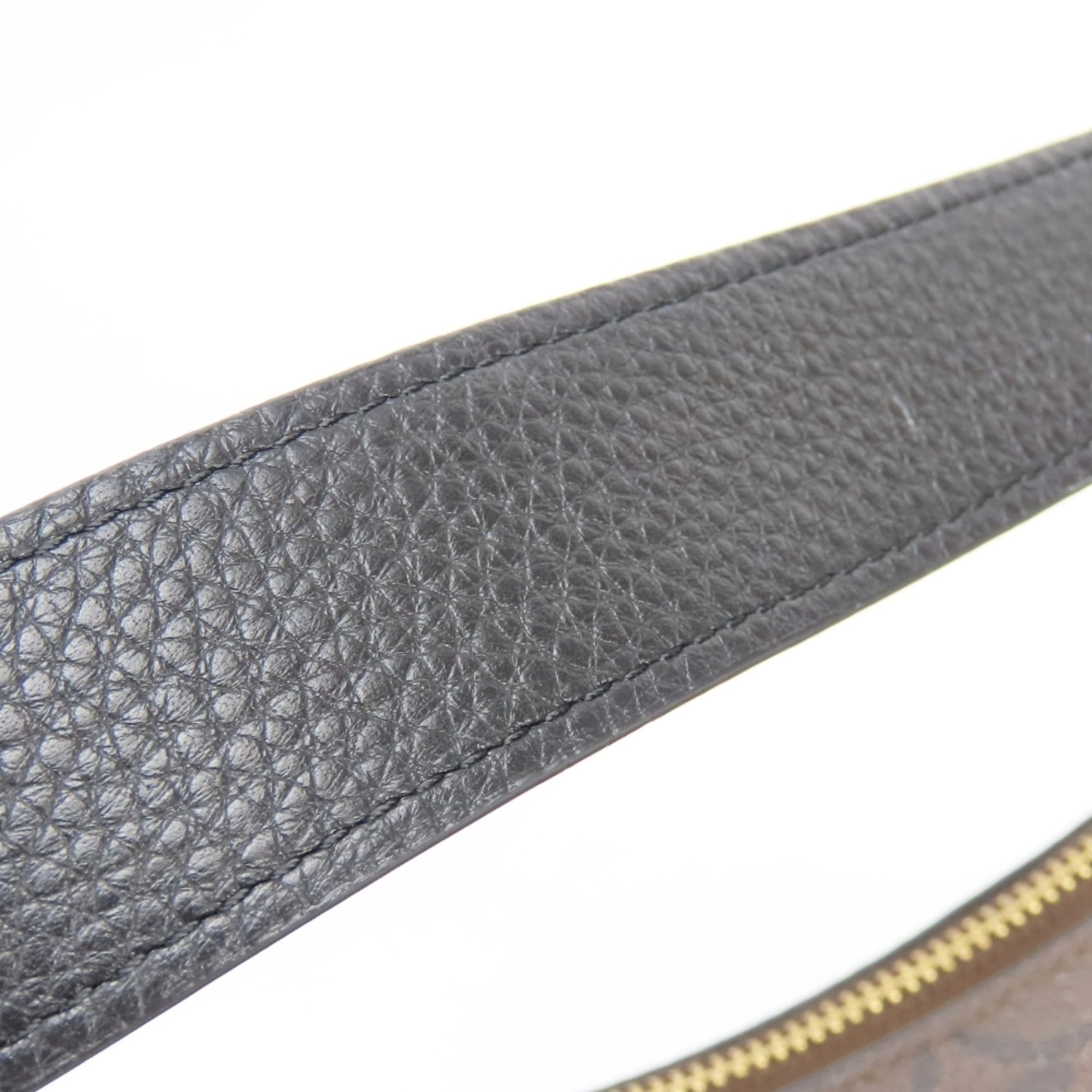 Coach Black Dark Brown Pvc Leather Shoulder Bag (Pre-Owned)