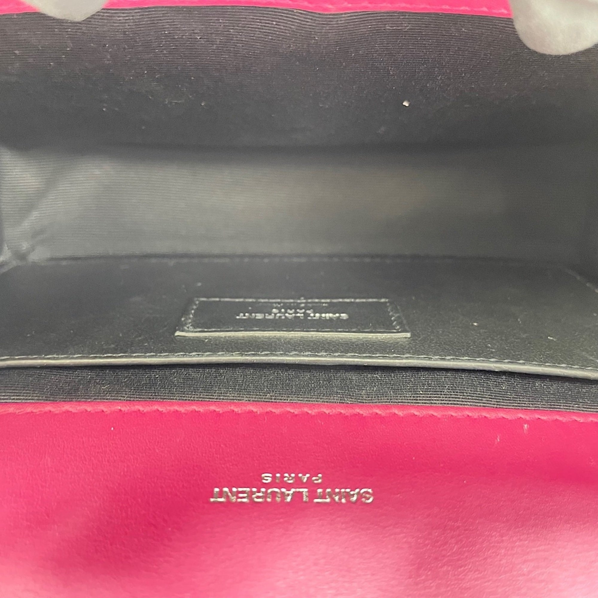 Yves Saint Laurent Cassandre Pink Leather Shoulder Bag (Pre-Owned)