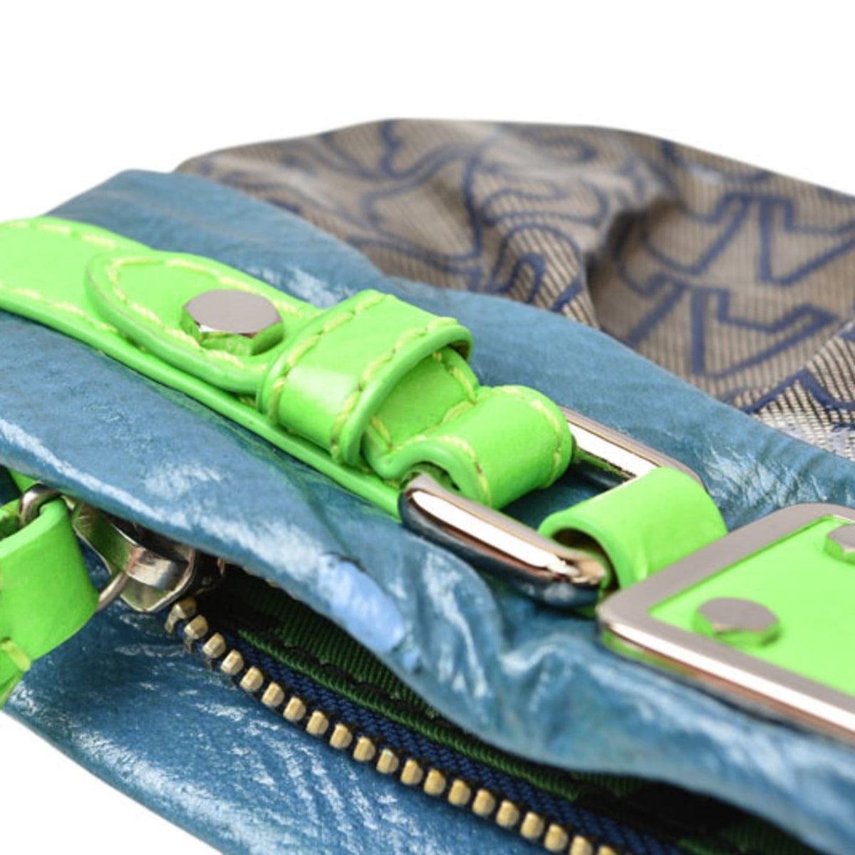 Marc By Marc Jacobs Dark Blue Green Pvc Handbag Pouch (Pre-Owned)