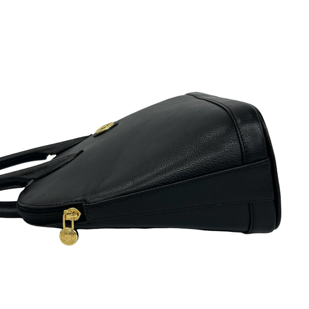 Burberry Black Leather Handbag Shoulder Bag (Pre-Owned)