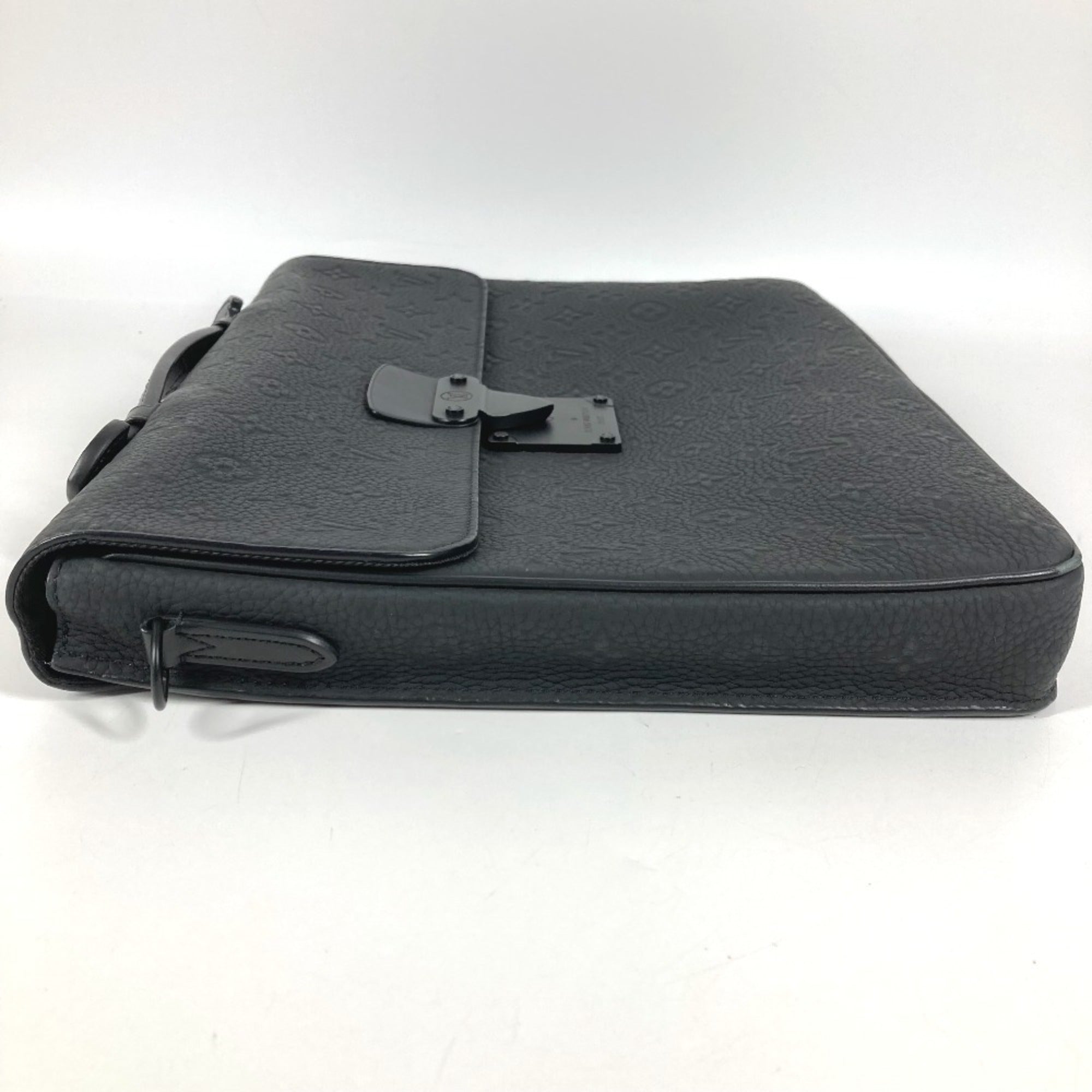 Louis Vuitton Black Noir Leather Briefcase Handbag Shoulder Bag (Pre-Owned)