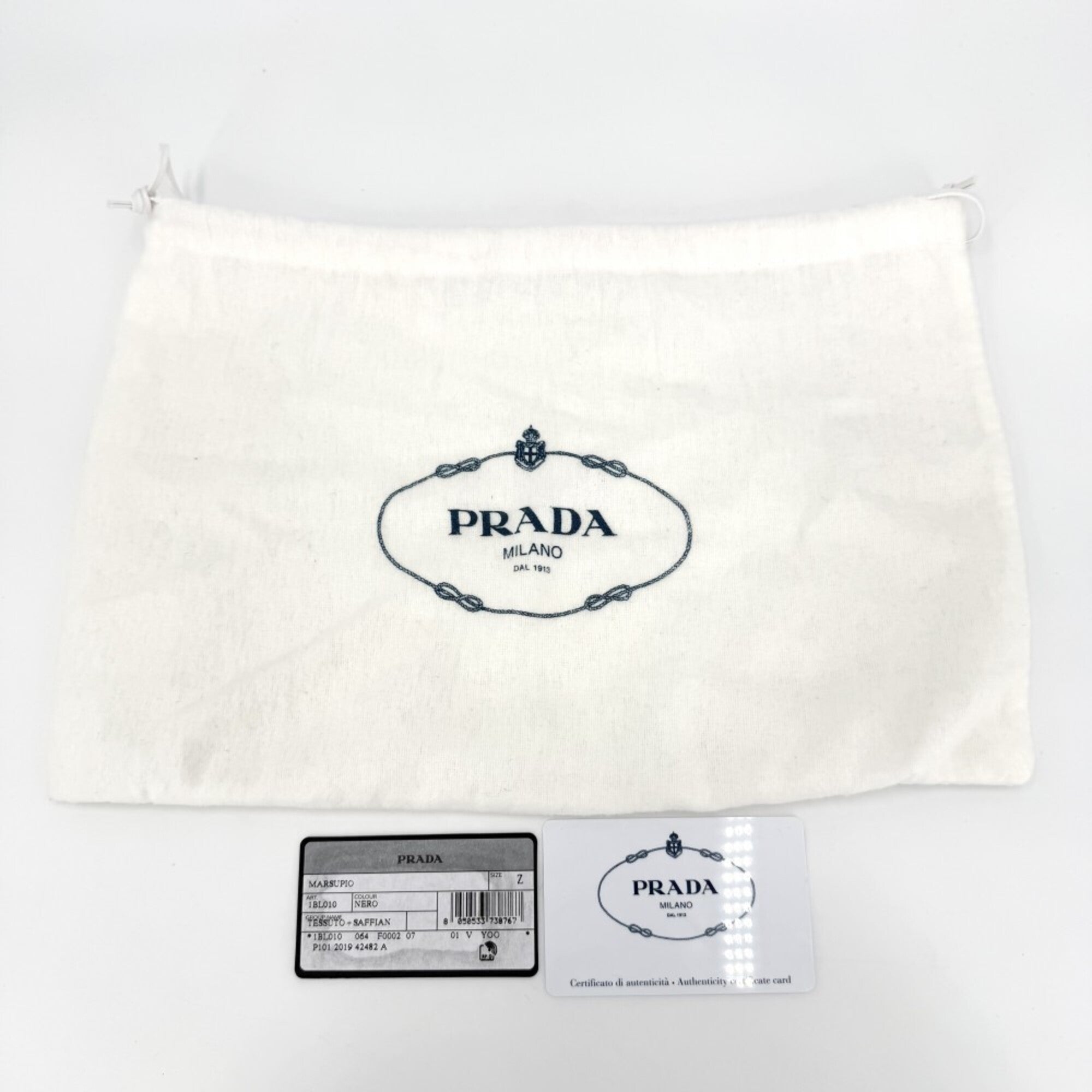 Prada Black White Nylon Shoulder Bag Sling Bag (Pre-Owned)