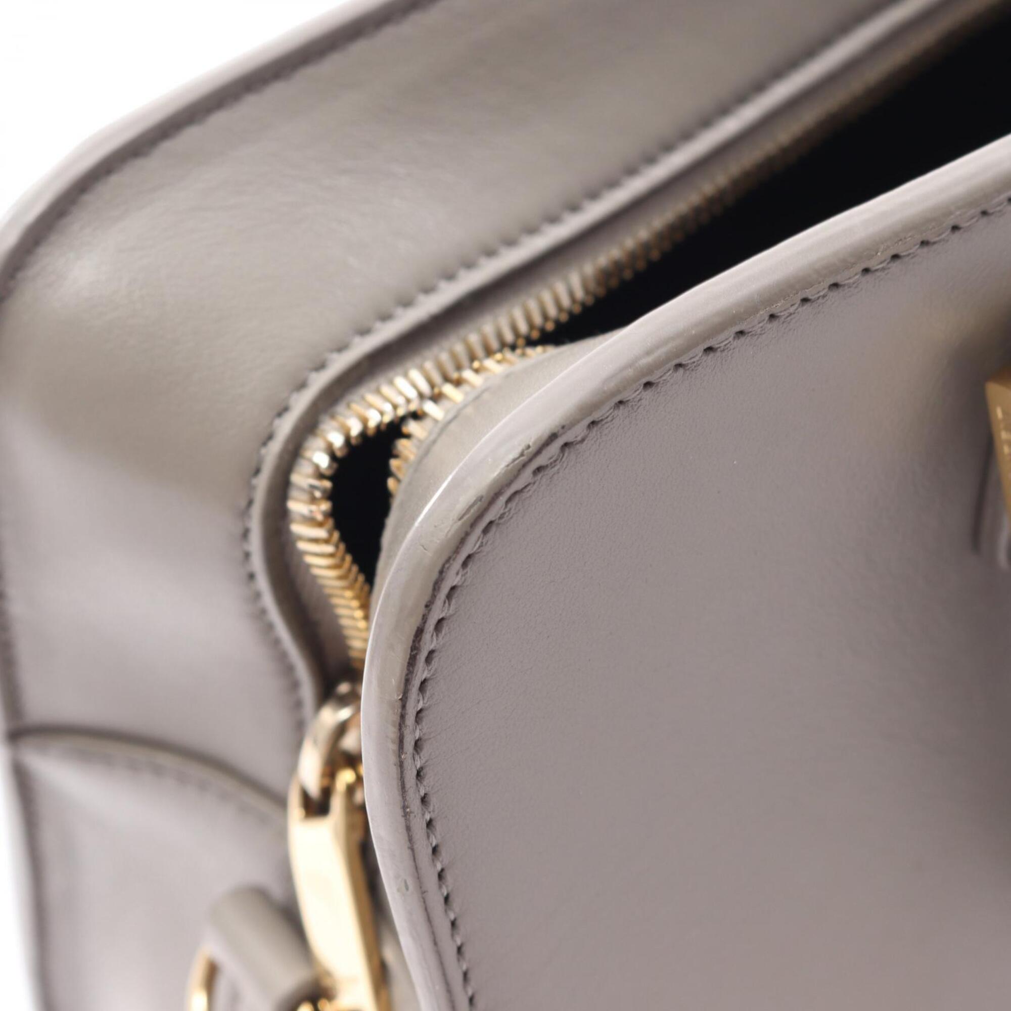 Yves Saint Laurent Gray Leather Handbag (Pre-Owned)