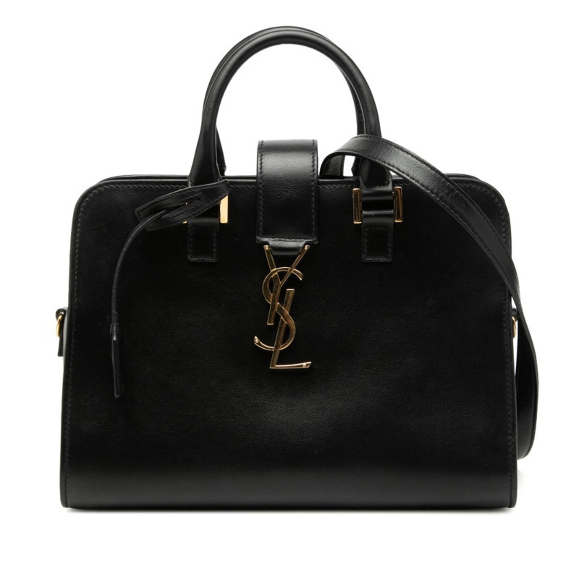 Saint Laurent Black Leather Handbag Shoulder Bag (Pre-Owned)